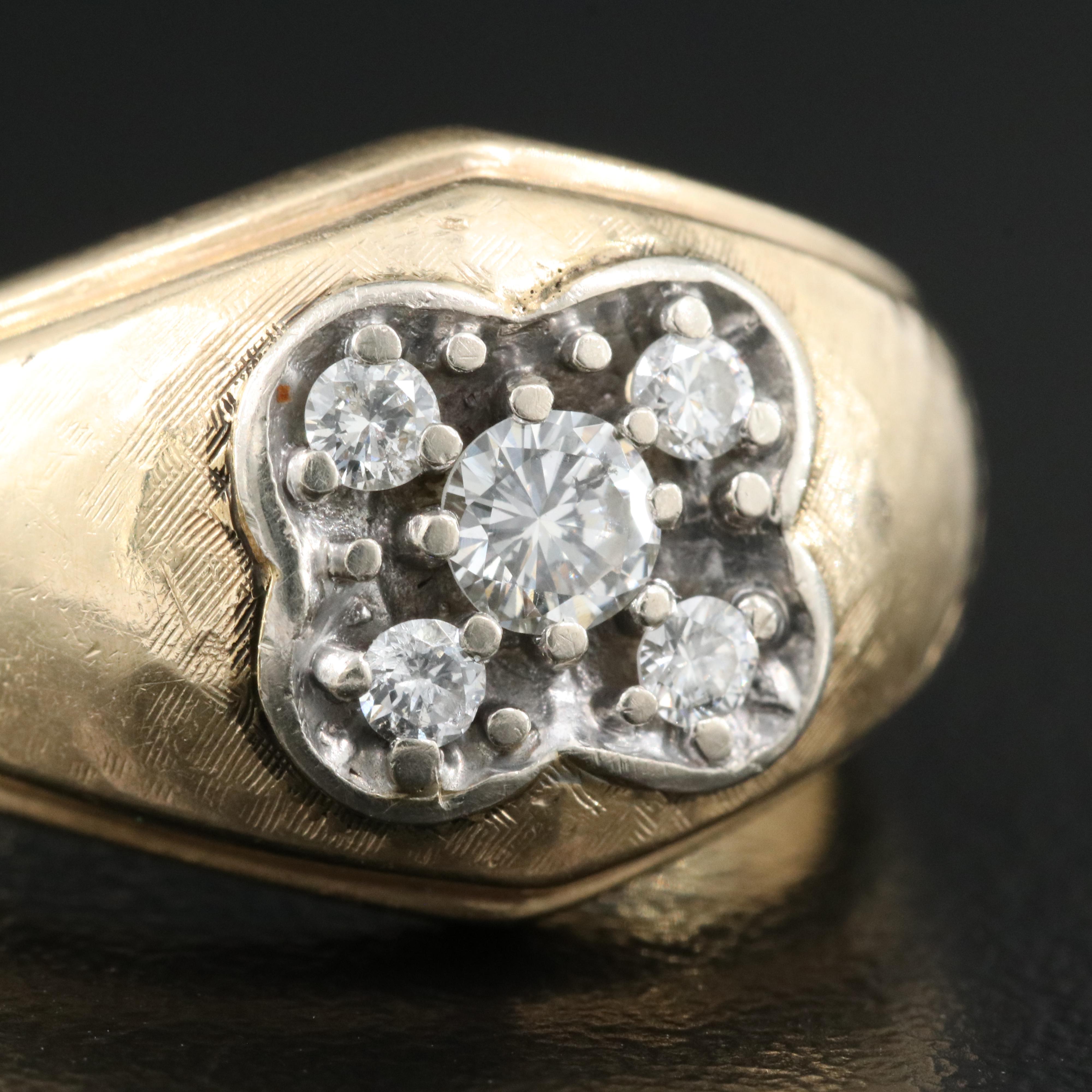 Vintage 14K 0.36 CTW Diamond Ring