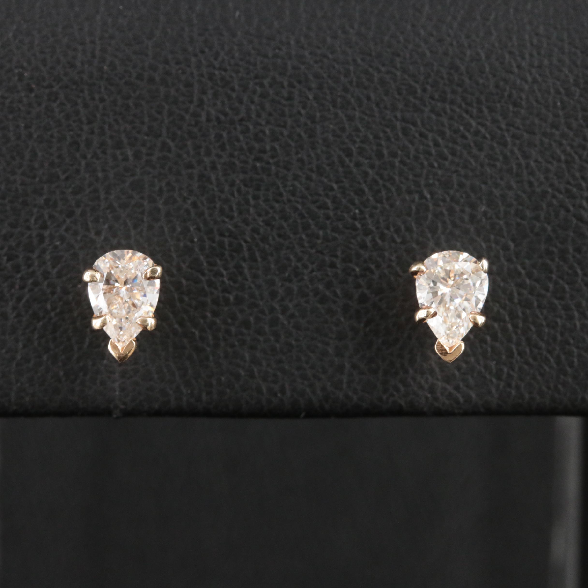 14K 1.00 CTW Diamond Stud Earrings