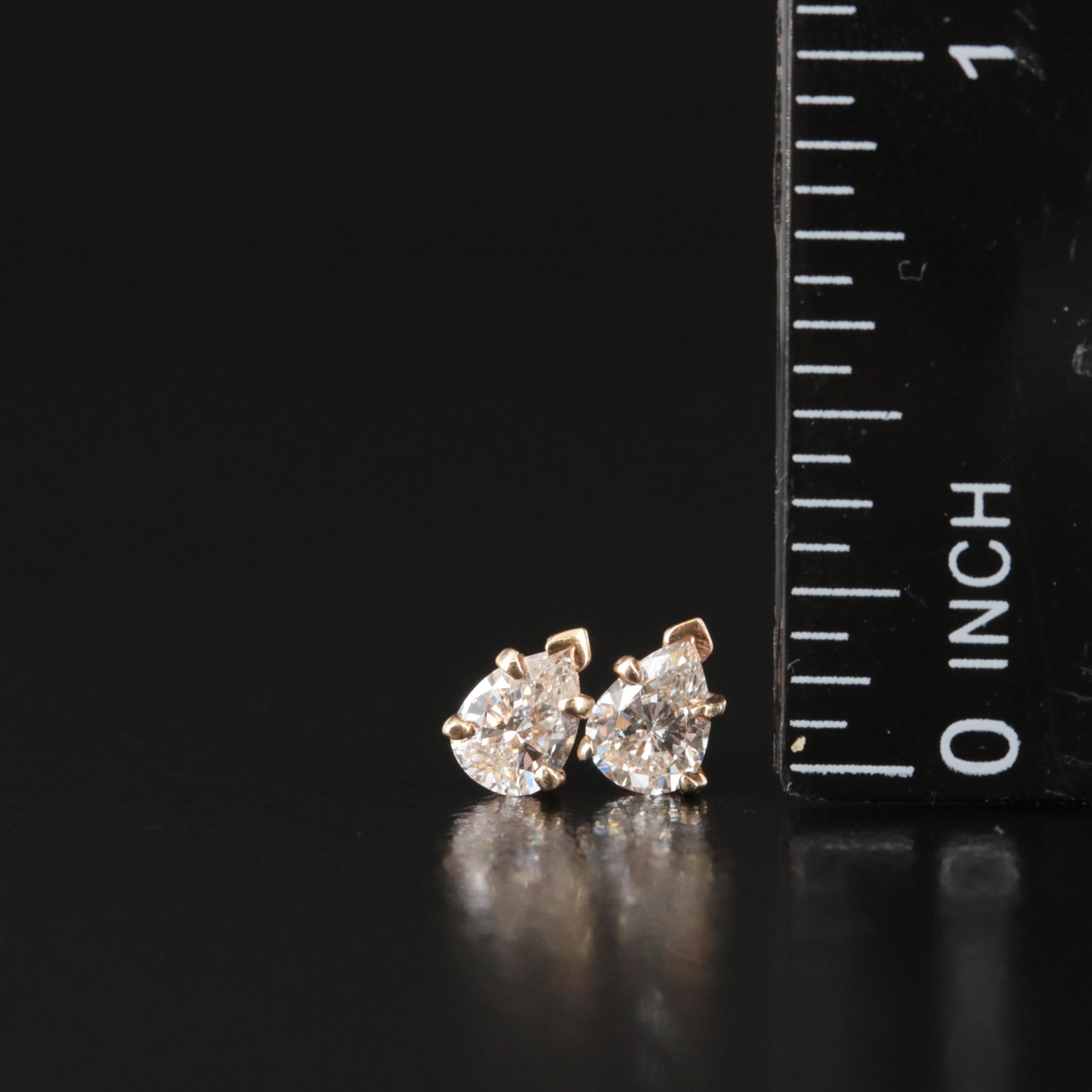 14K 1.00 CTW Diamond Stud Earrings