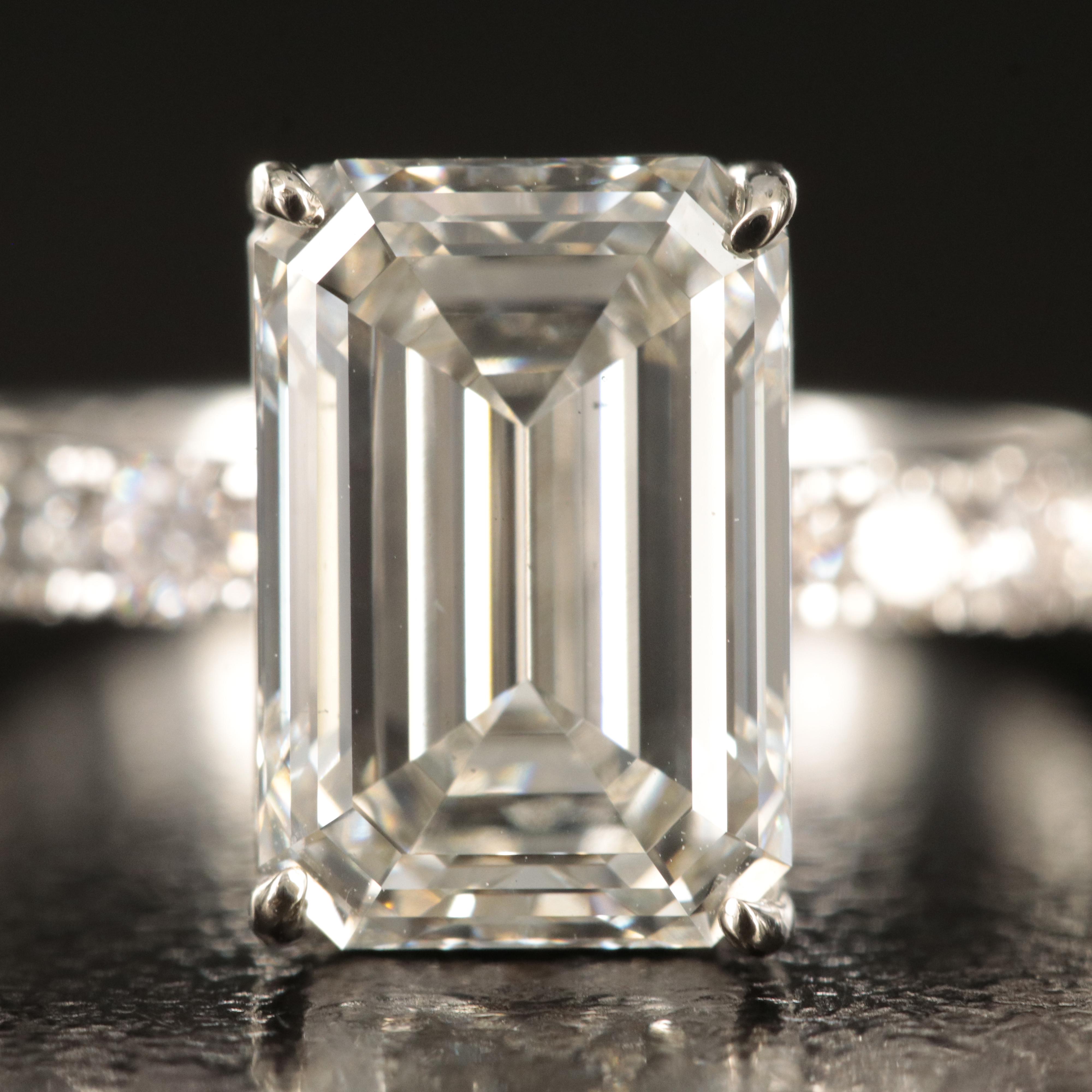 14K 3.66 CTW Lab Grown Diamond Ring with IGI Report