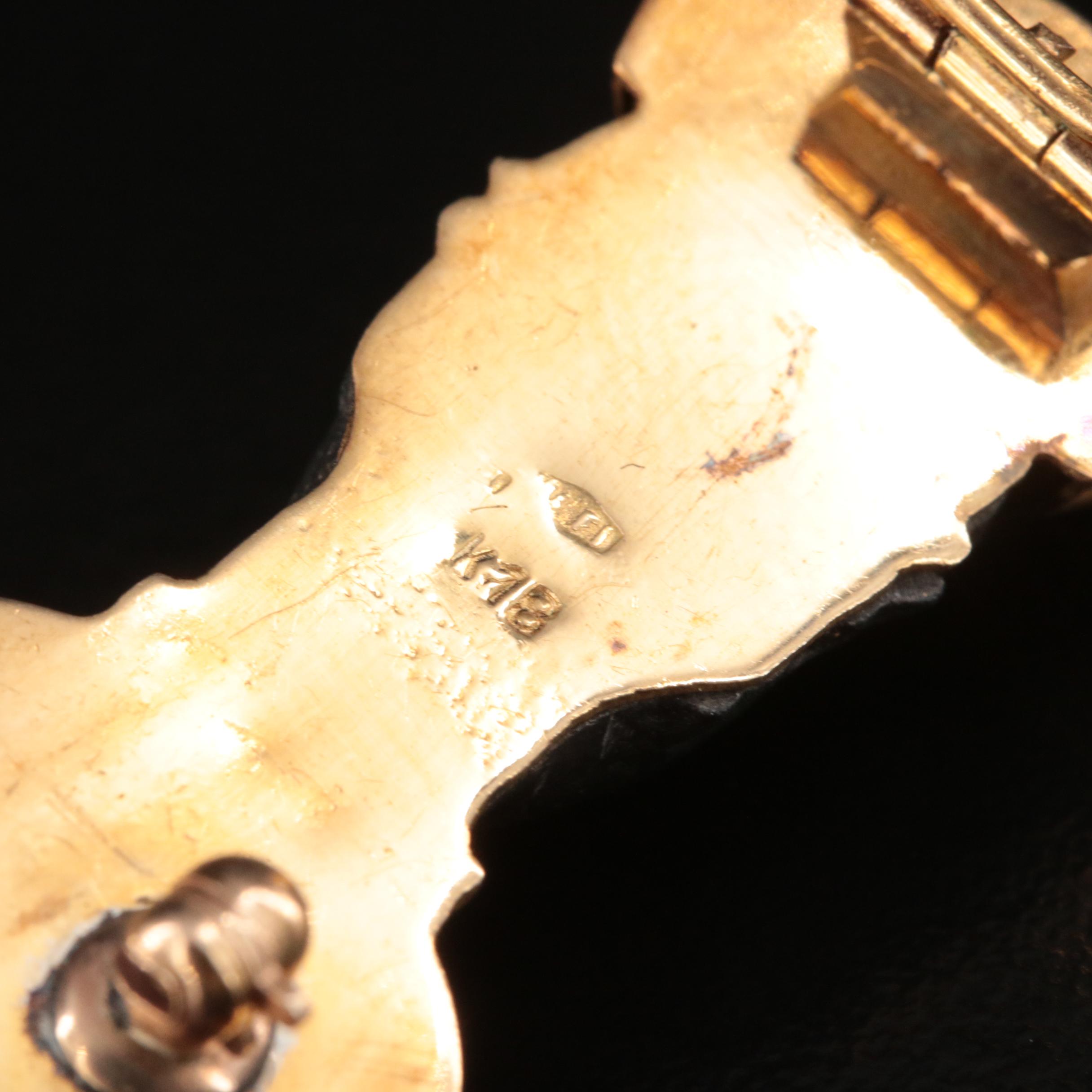 Vintage Italian 18K Faux Ebony and Emerald Blackamoor Jewelry Set