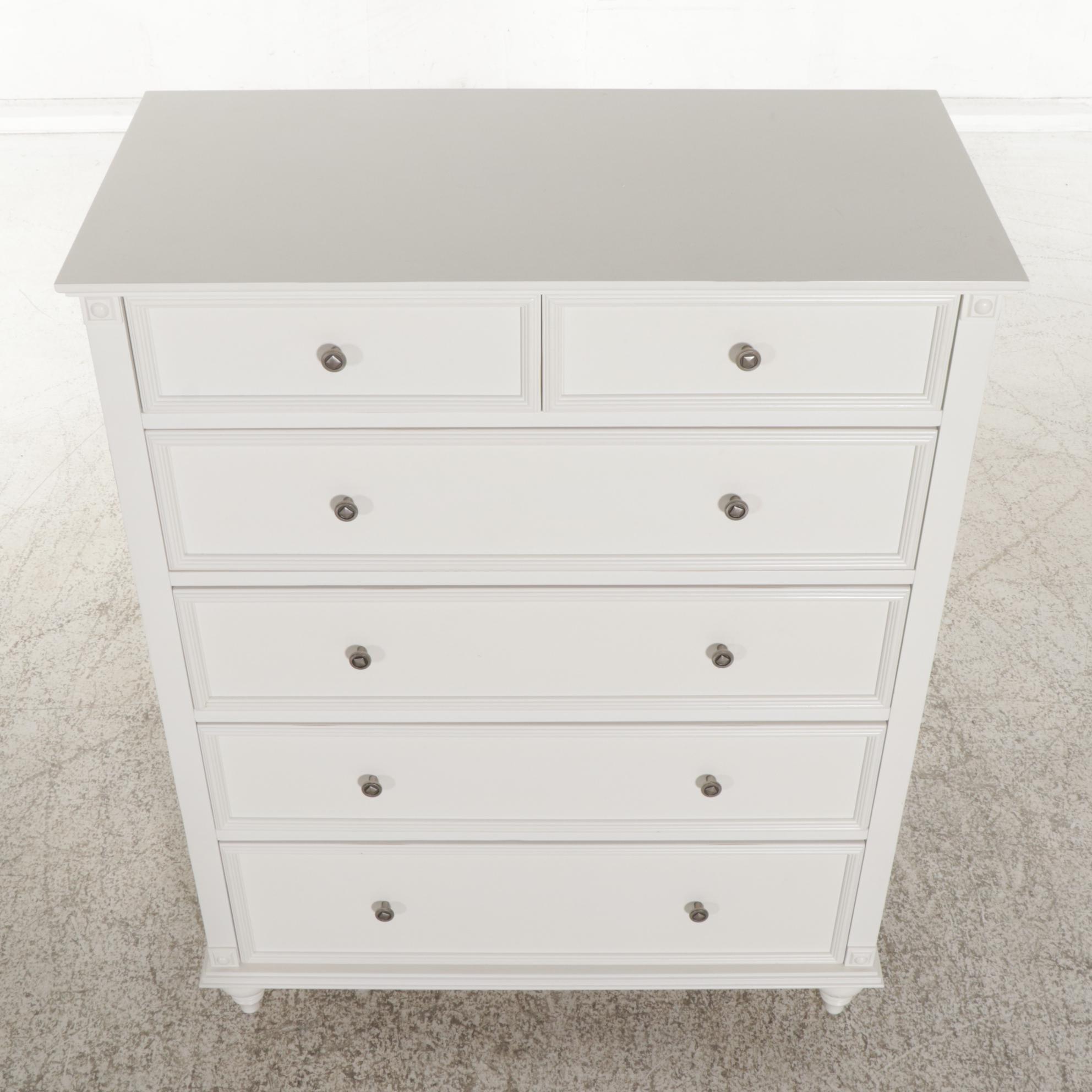 Bombay Kids White Finished Chest of Drawers, 21st Century