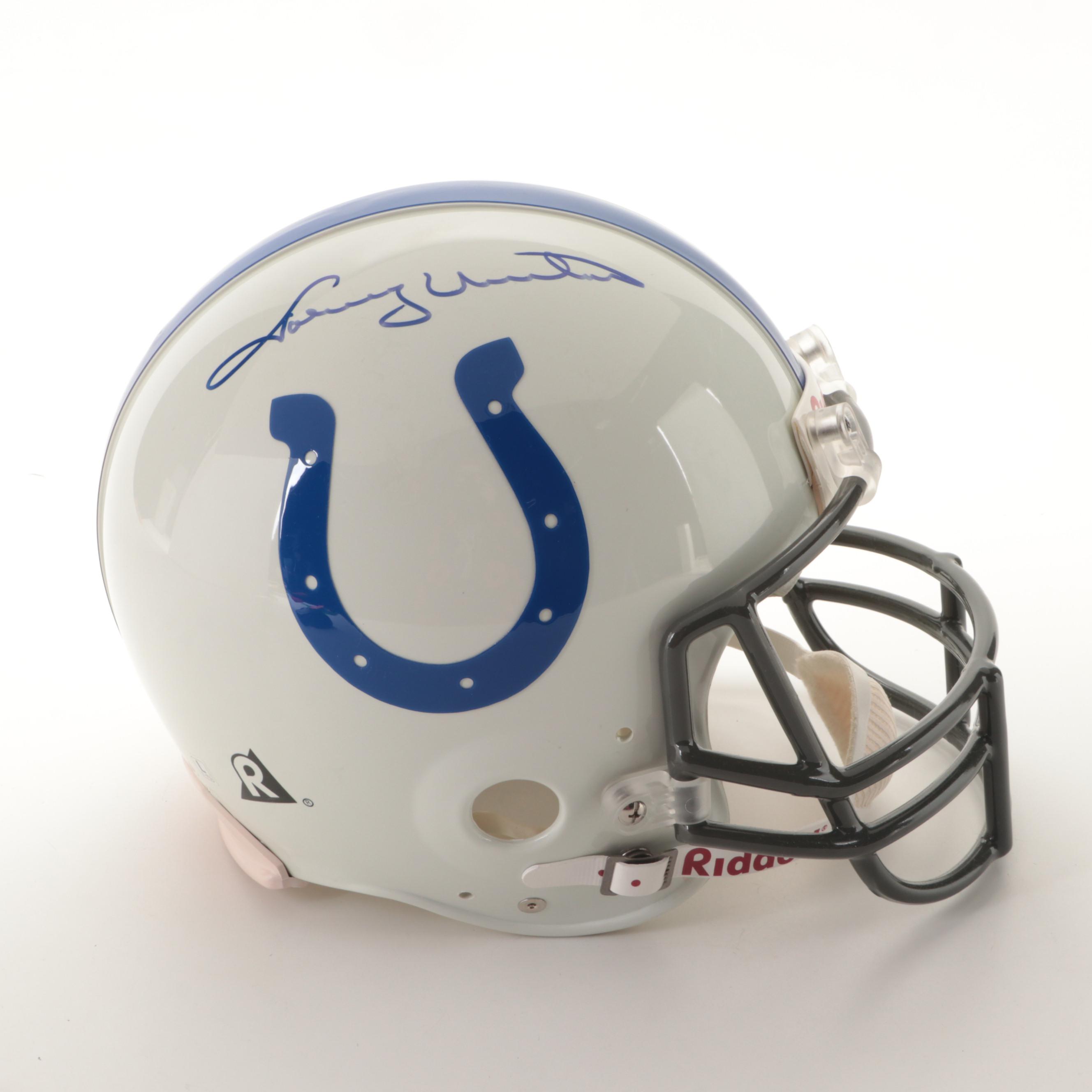 Johnny Unitas Signed Baltimore Colts Riddell NFL Throwback Helmet