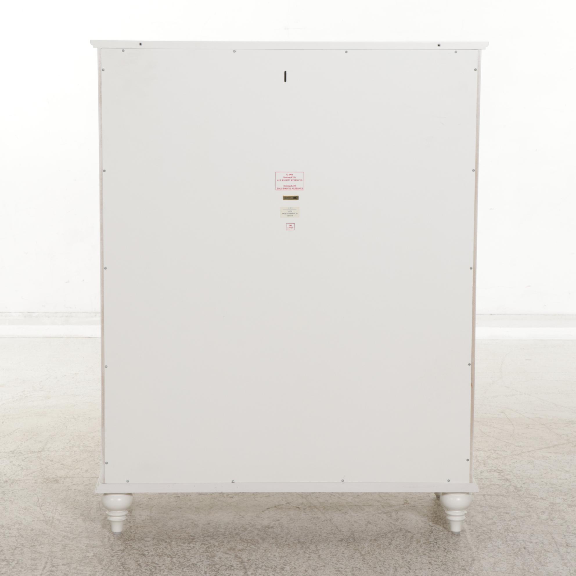 Bombay Kids White Finished Chest of Drawers, 21st Century
