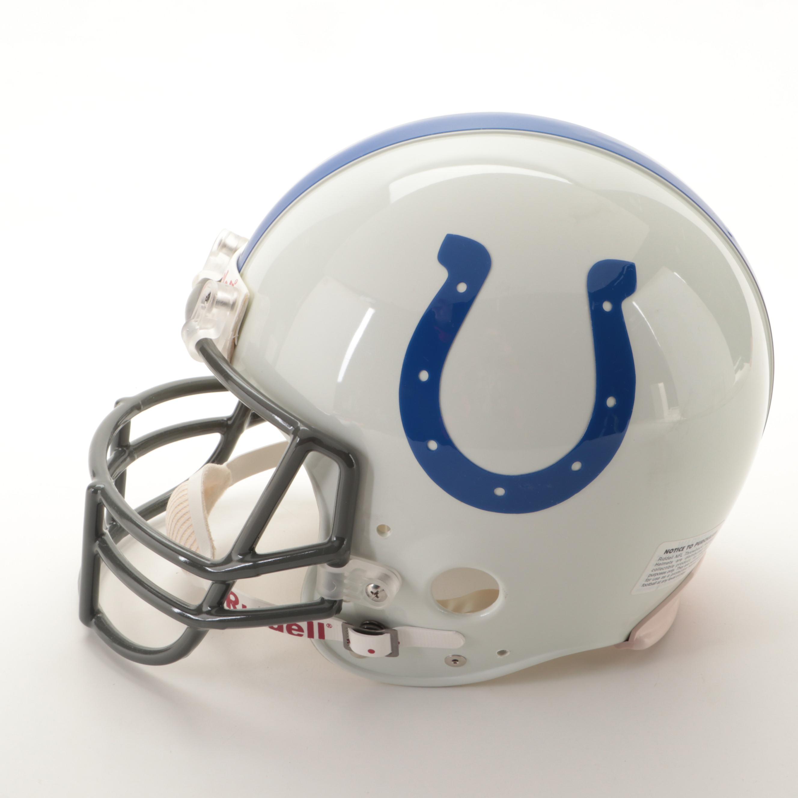 Johnny Unitas Signed Baltimore Colts Riddell NFL Throwback Helmet
