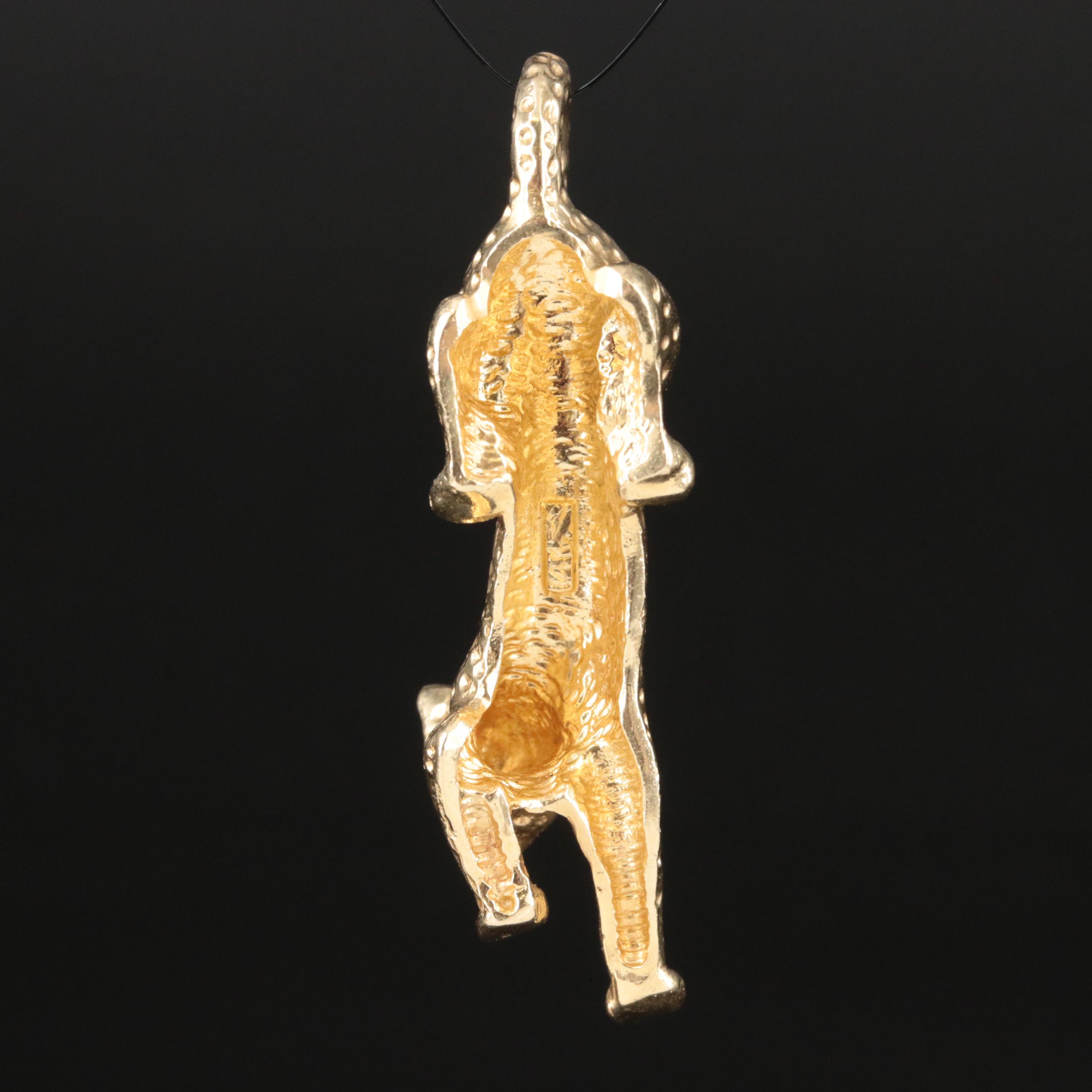 14K Leopard Pendant