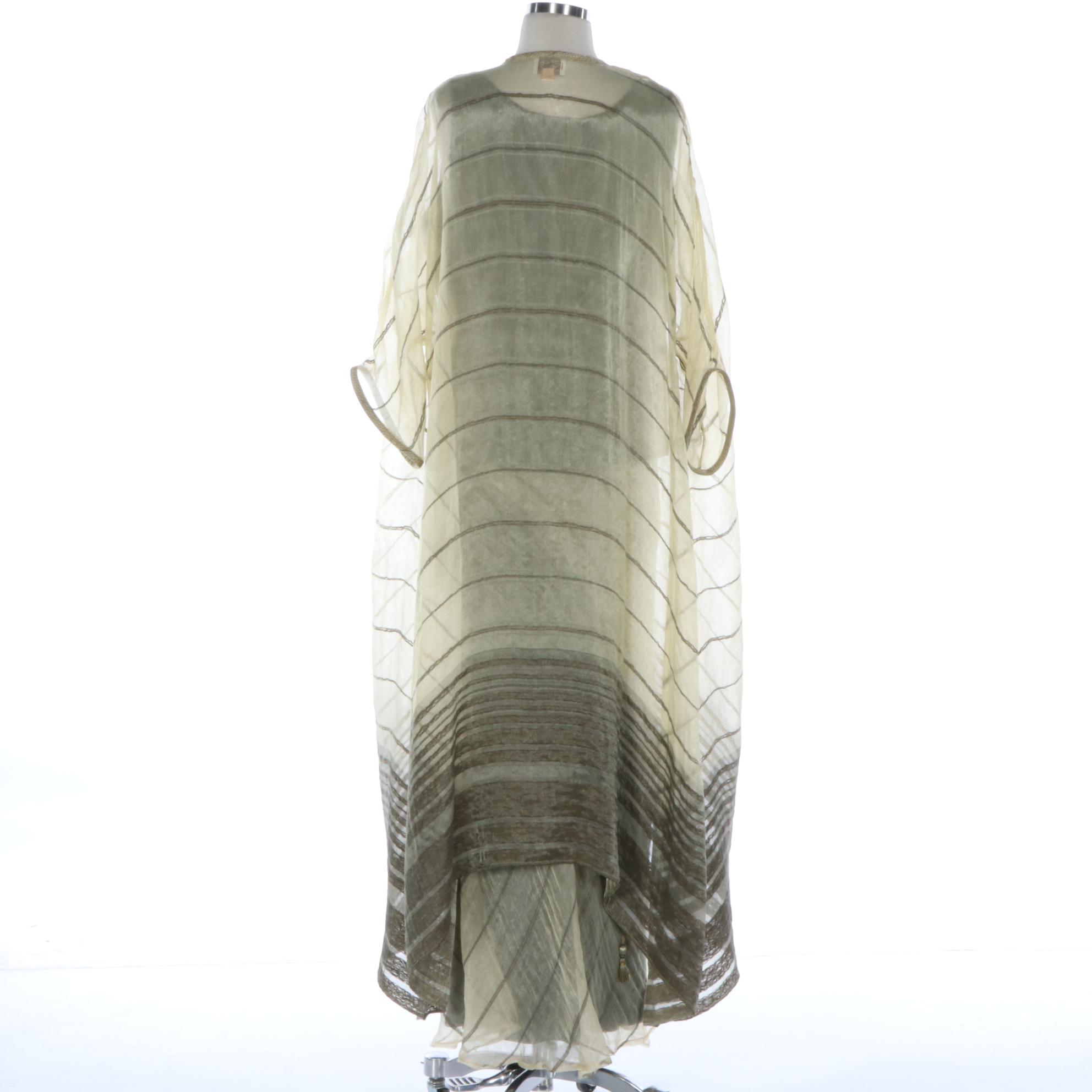 Zonda Nellis Ensemble Separates in Nylon/Rayon/Linen Blend Textiles