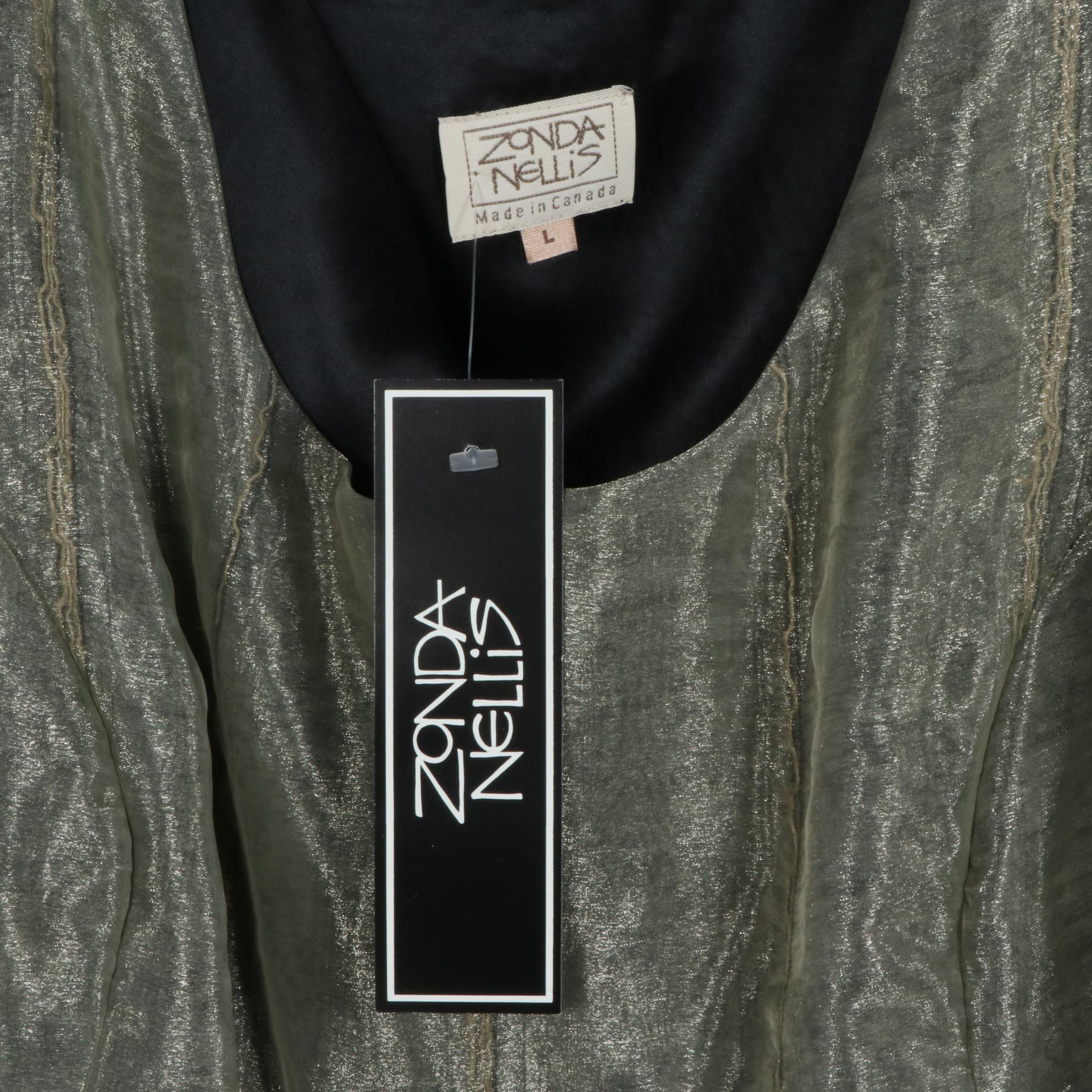 Zonda Nellis Ensemble Separates in Nylon/Rayon/Linen Blend Textiles