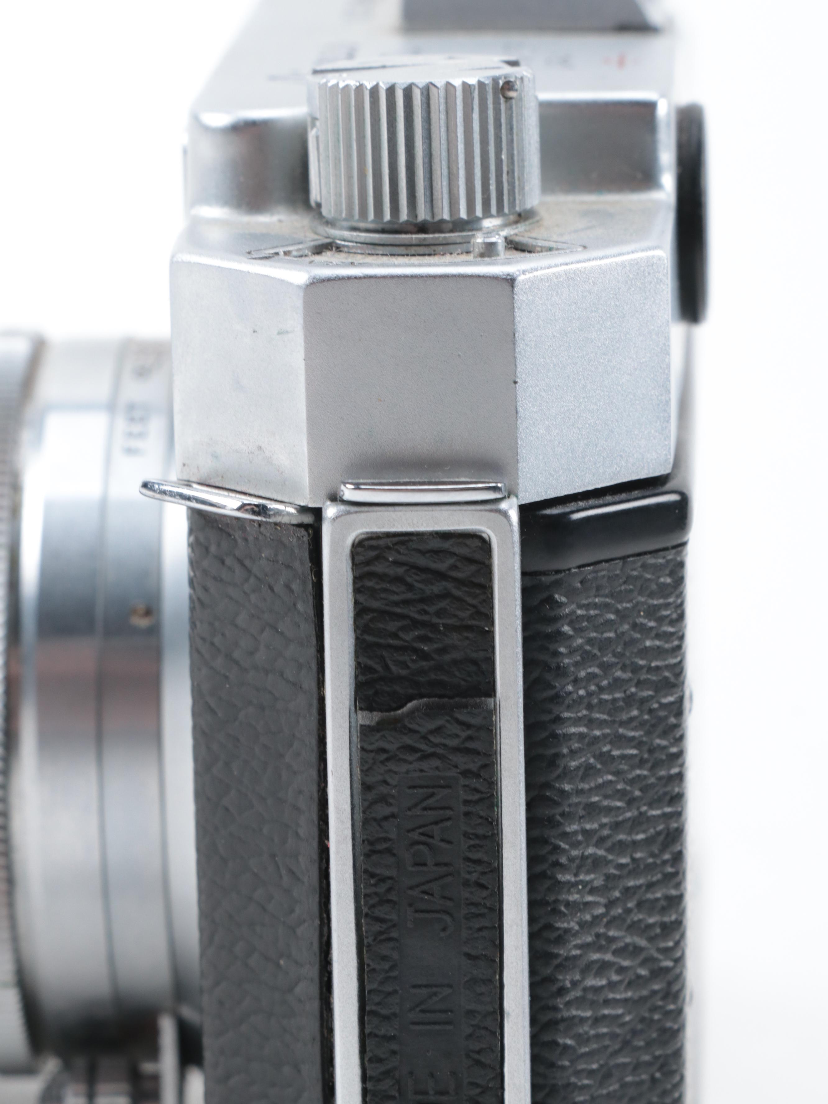 Petri Flex V and Aries 35-IIIL 35 mm Cameras with Lens, Mid-20th Century