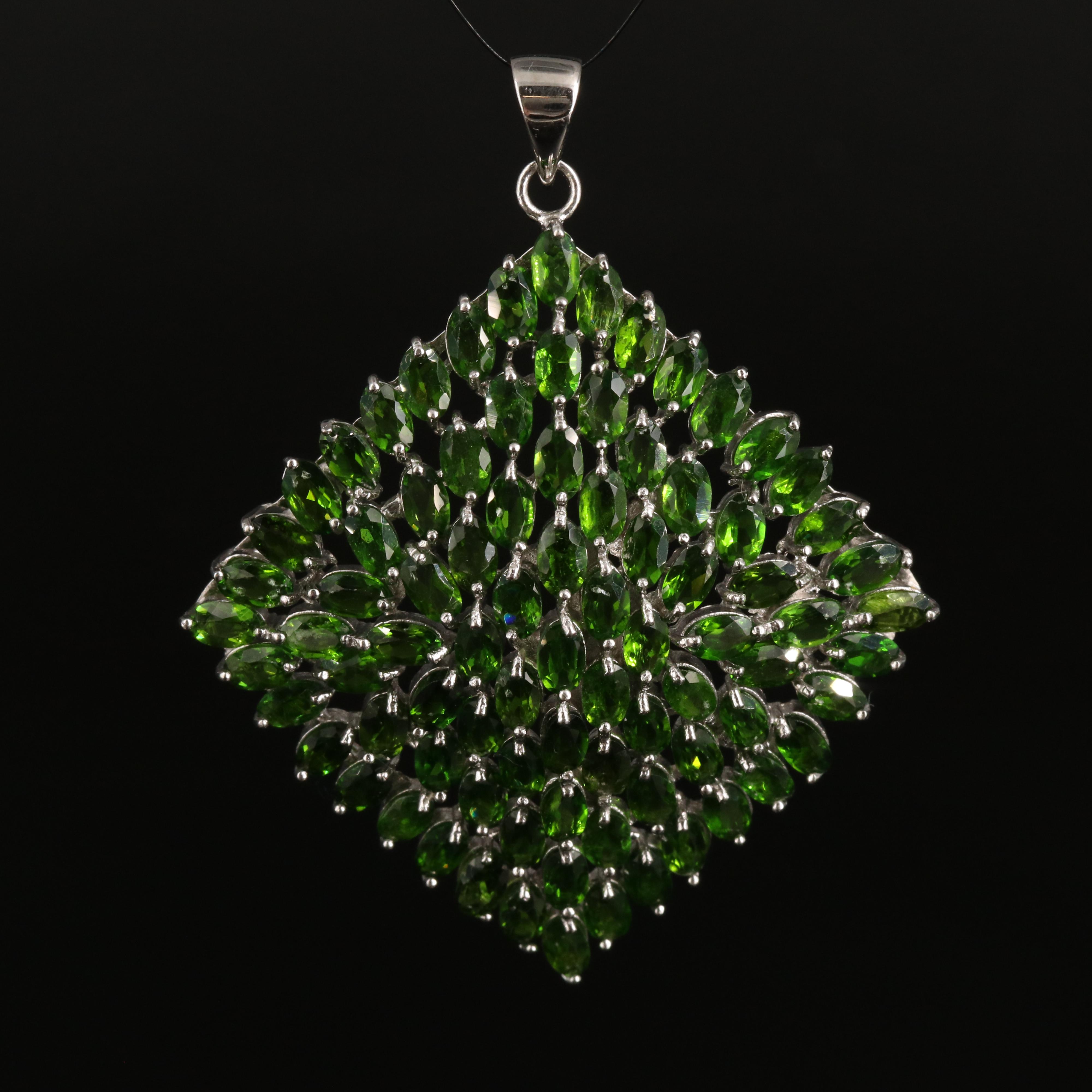 Sterling Diopside Pendant