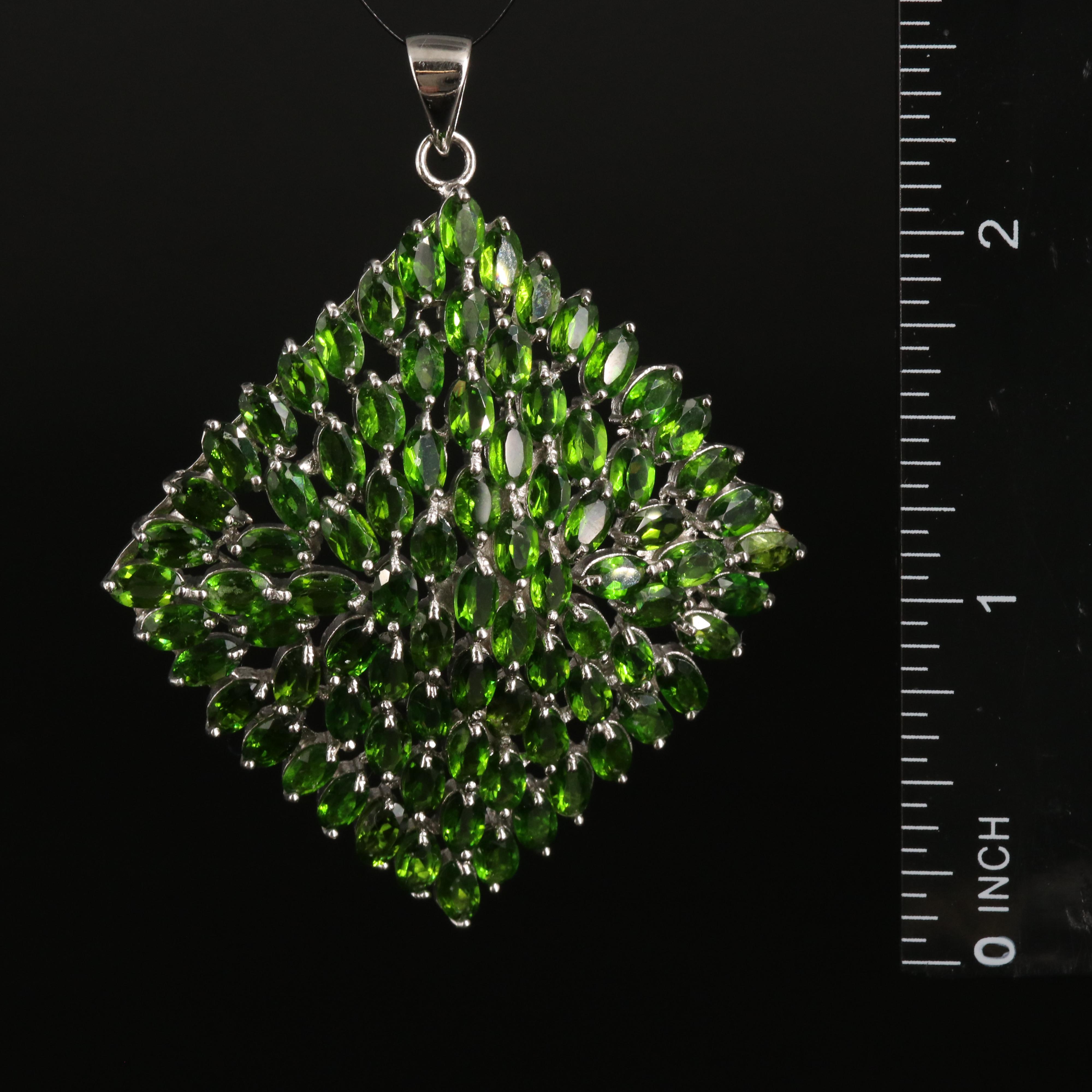 Sterling Diopside Pendant
