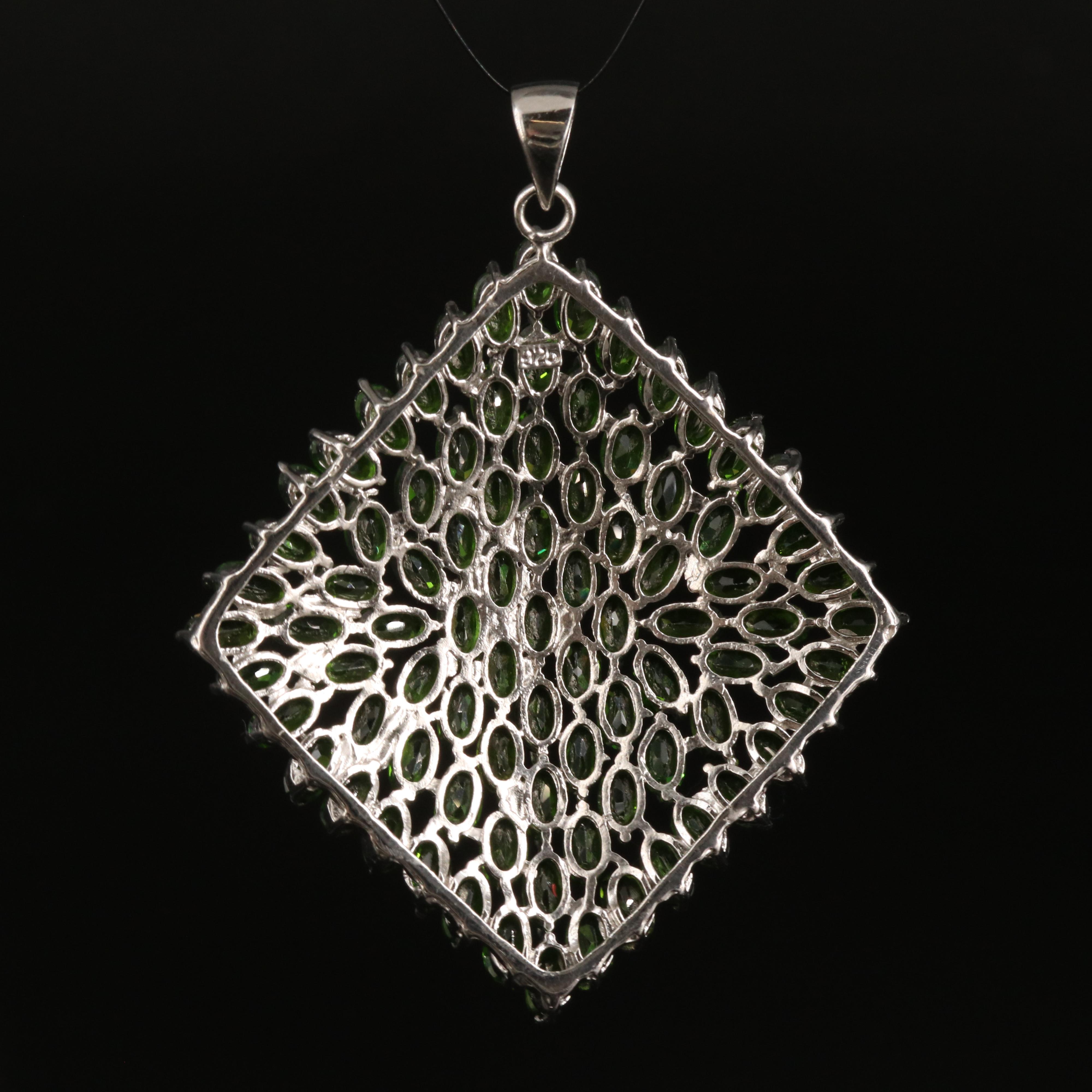 Sterling Diopside Pendant