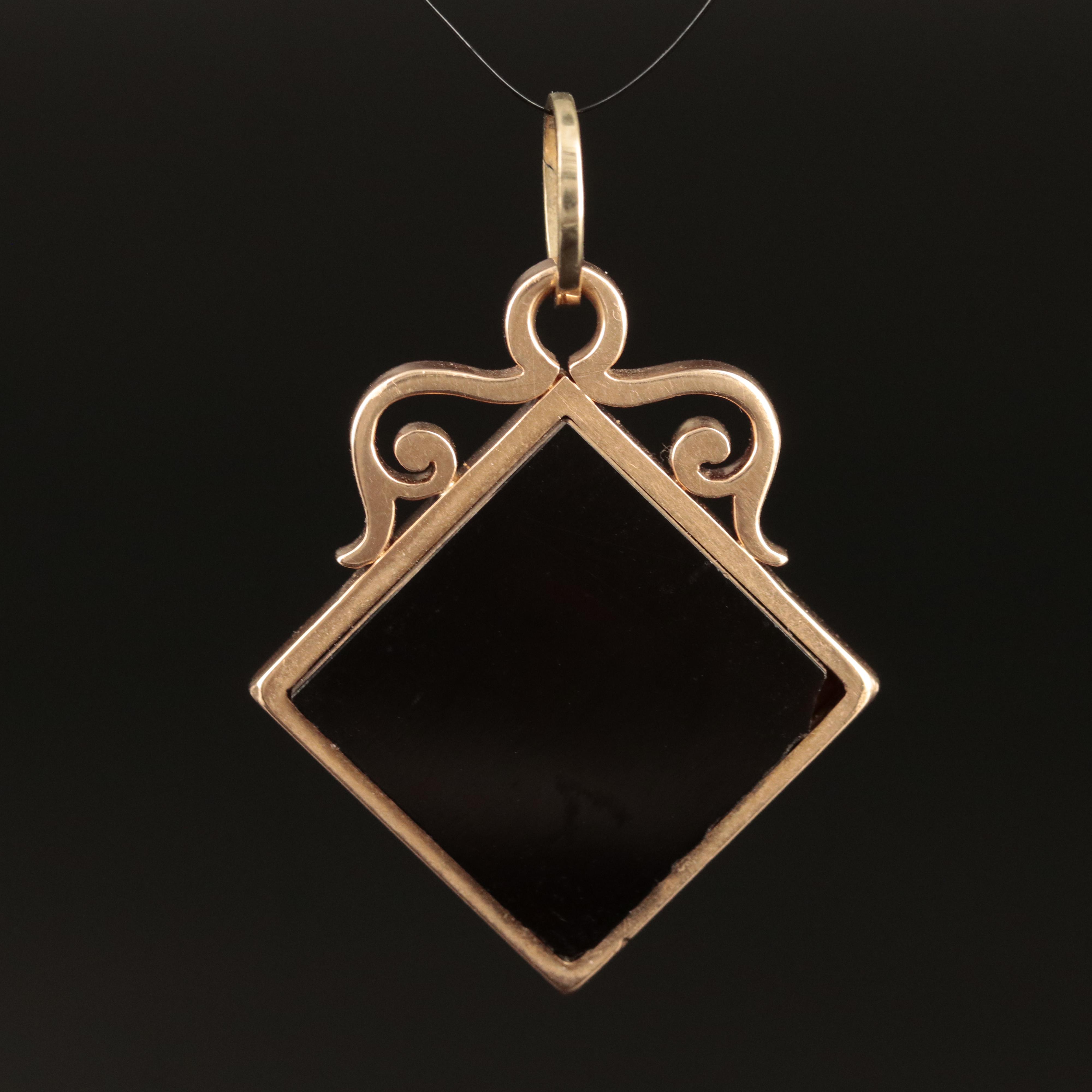 Vintage 14K Sard Intaglio Fob Charm