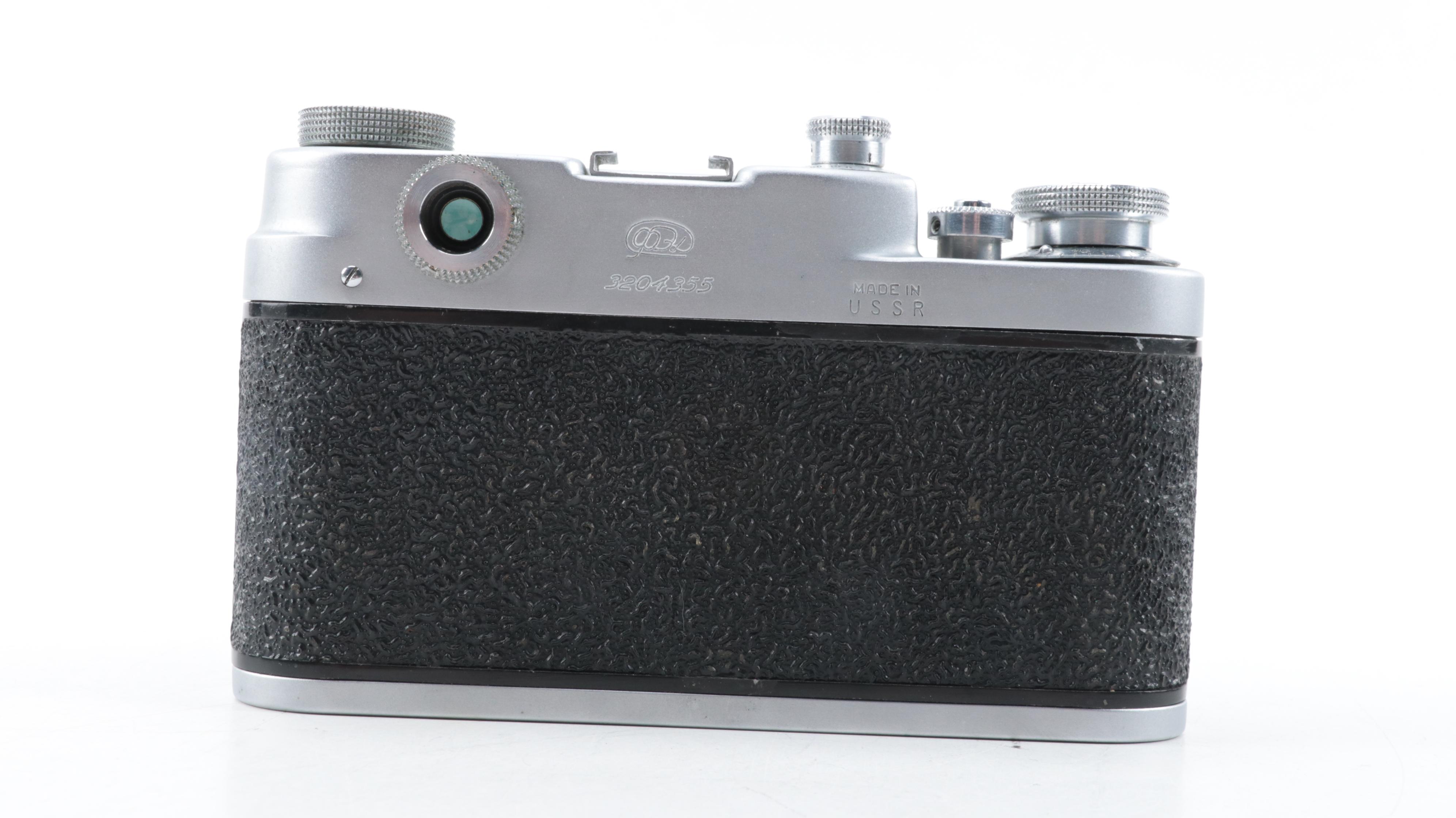 FED Model 3 Rangefinder Cameras with Lens, Mid to Late 20th Century