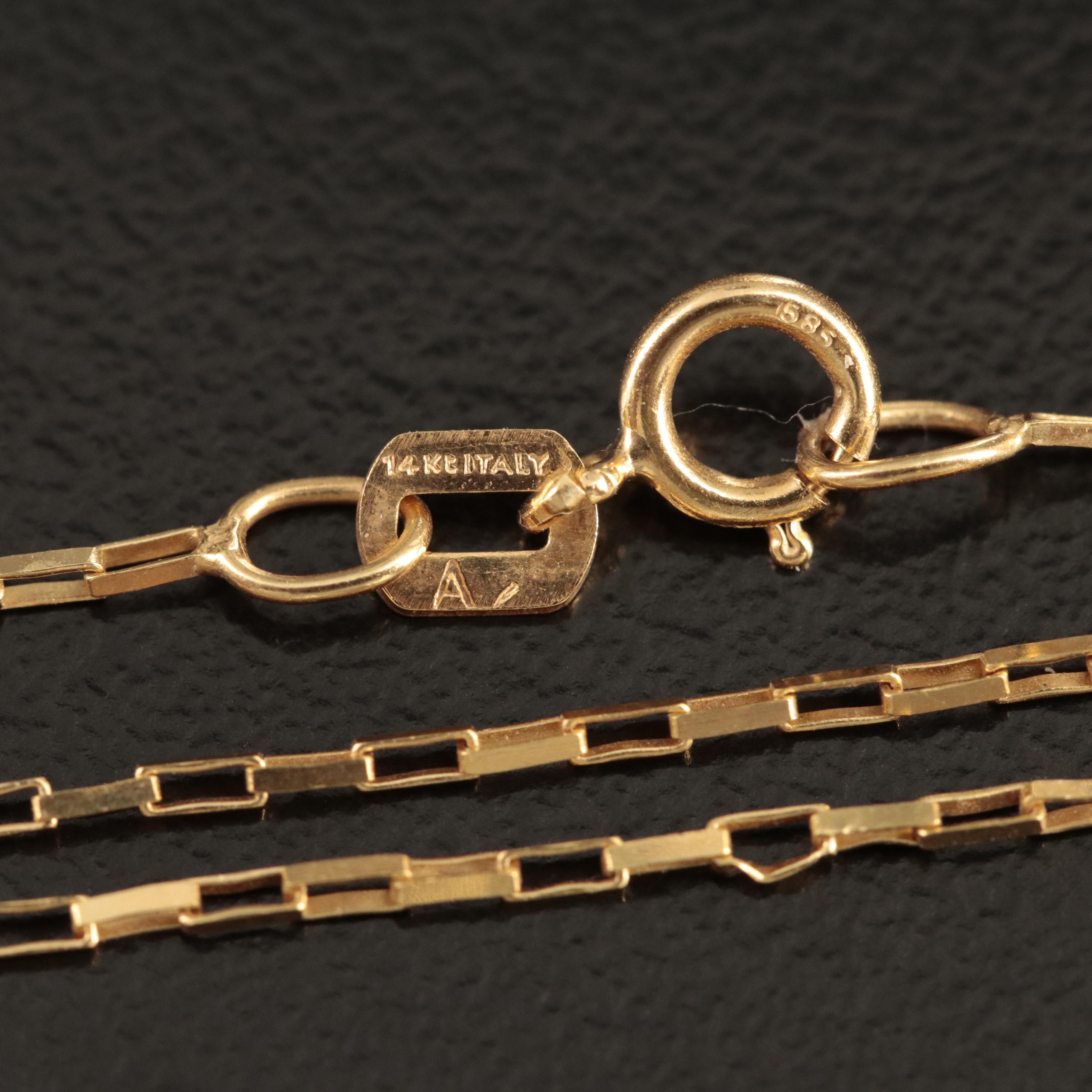 14K and 18K Lapis Lazuli and Diamond Pendant Necklace