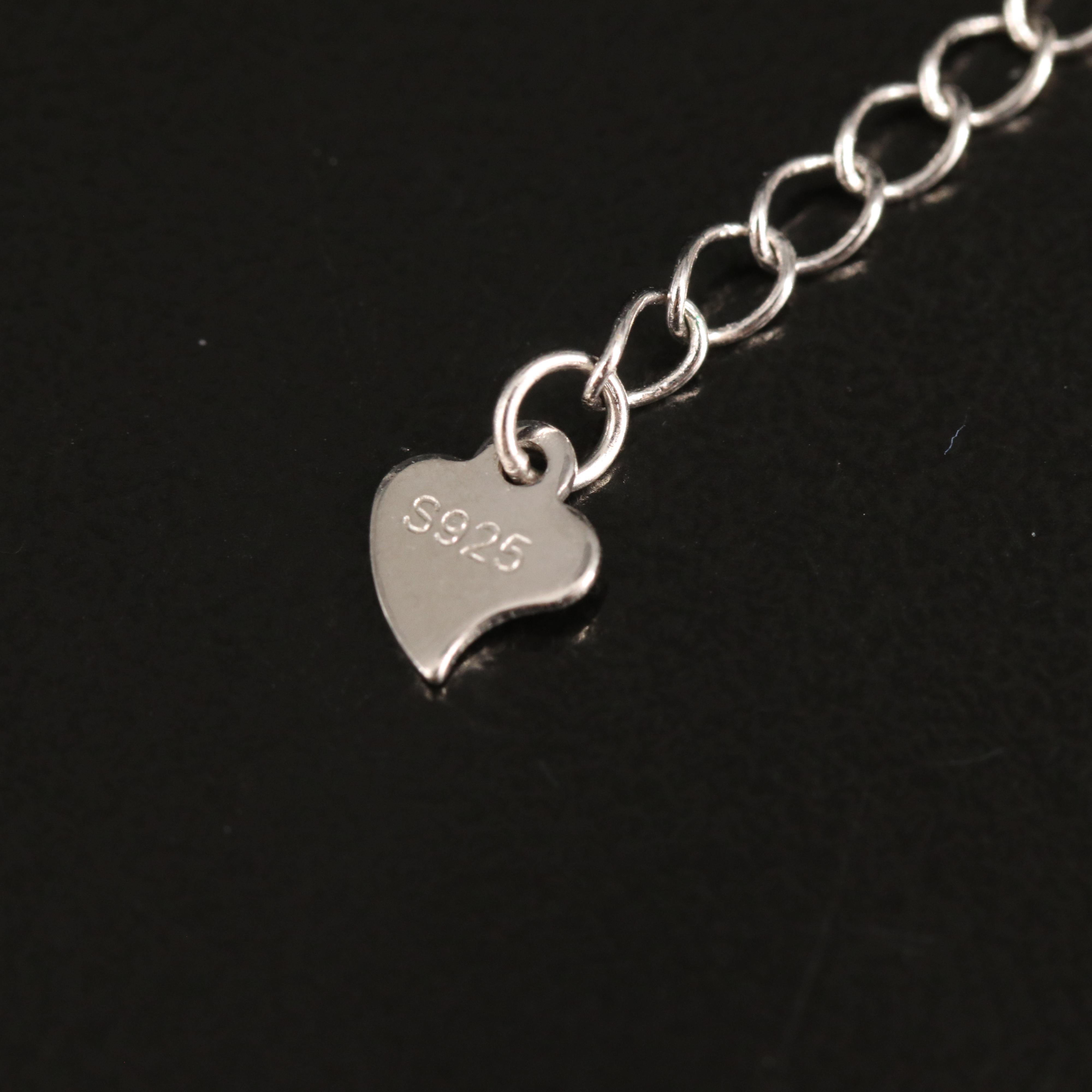 Sterling Fire Opal and Cubic Zirconia Bracelet