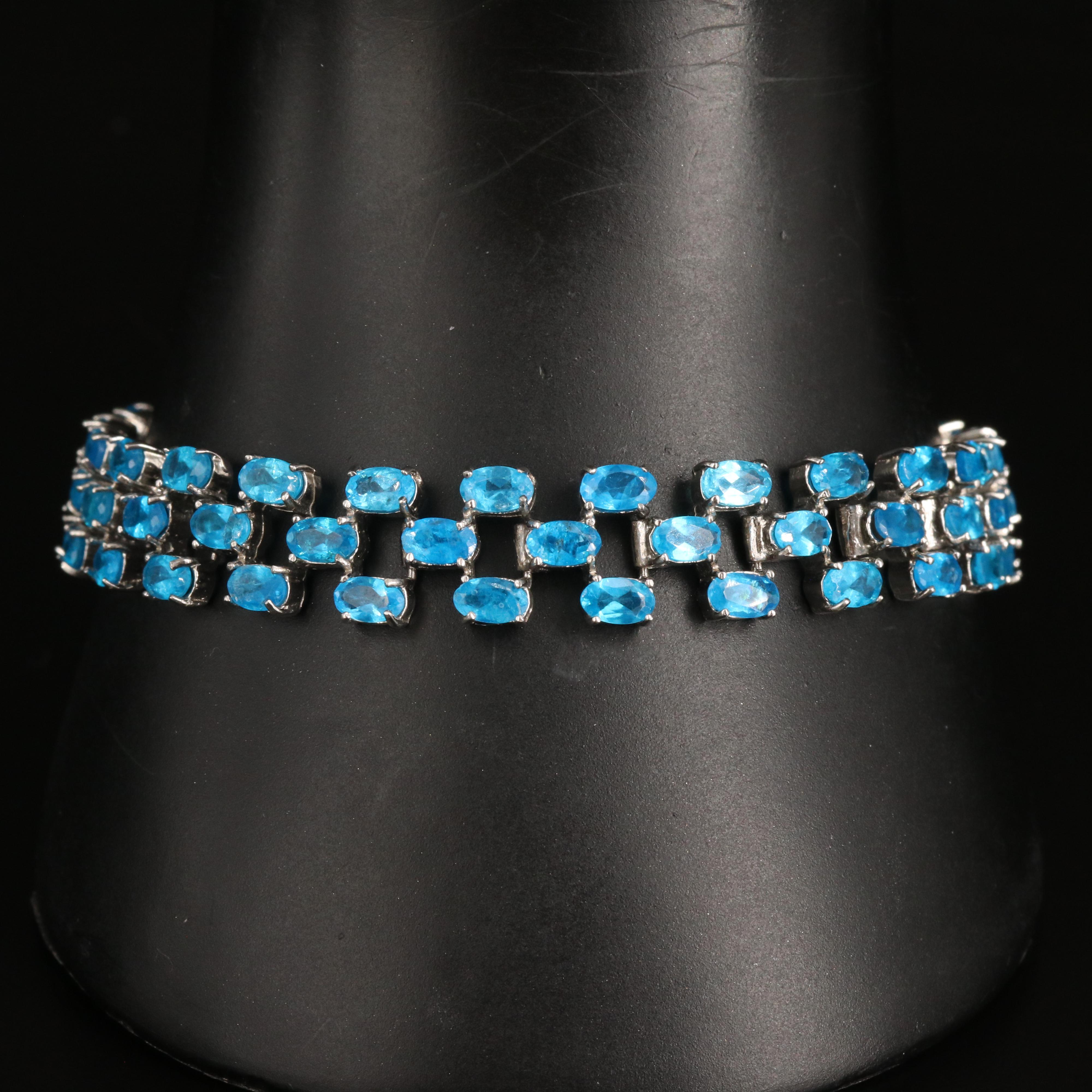 Sterling Apatite Bracelet