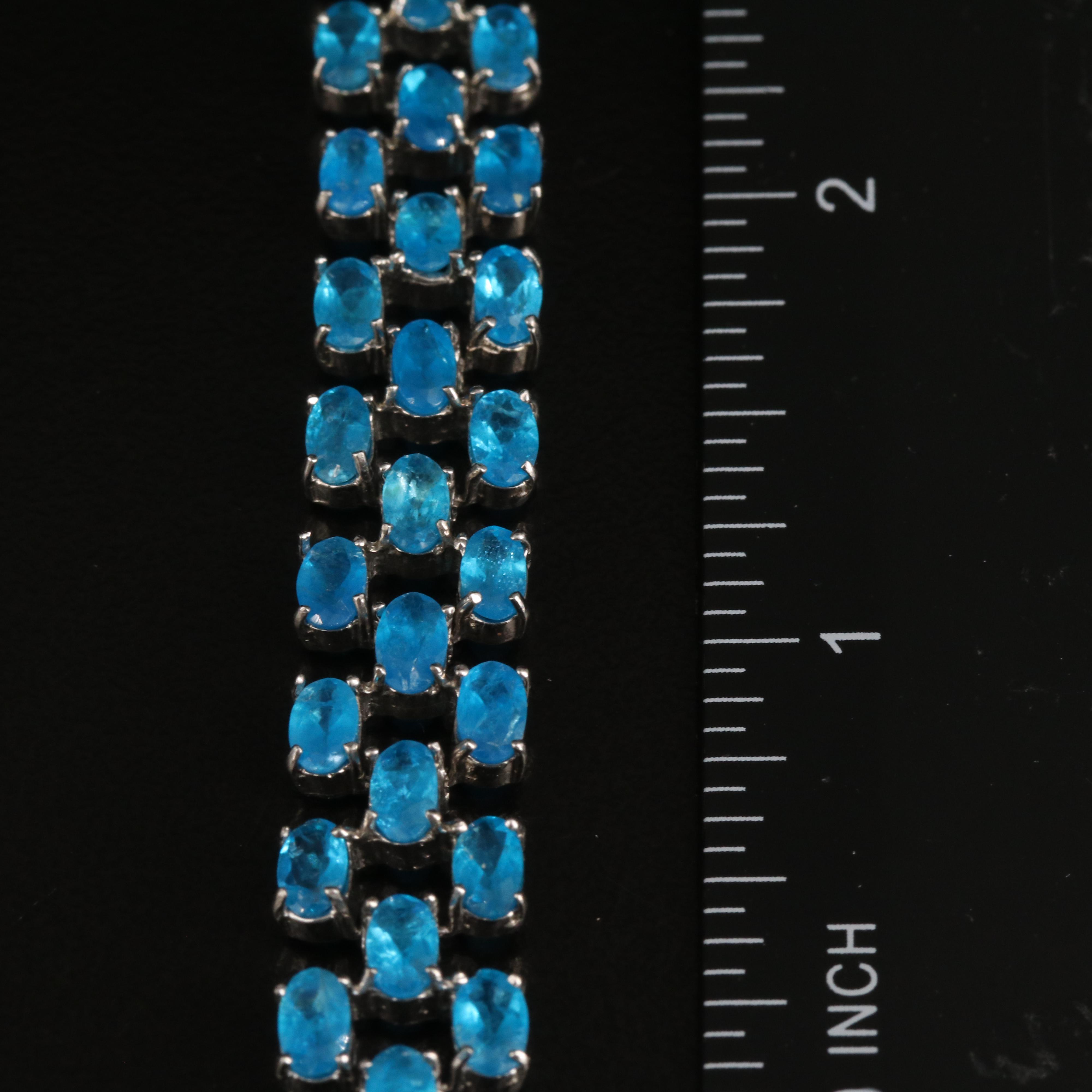 Sterling Apatite Bracelet
