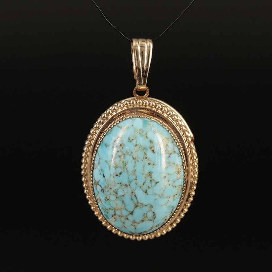 Faux Turquoise Locket