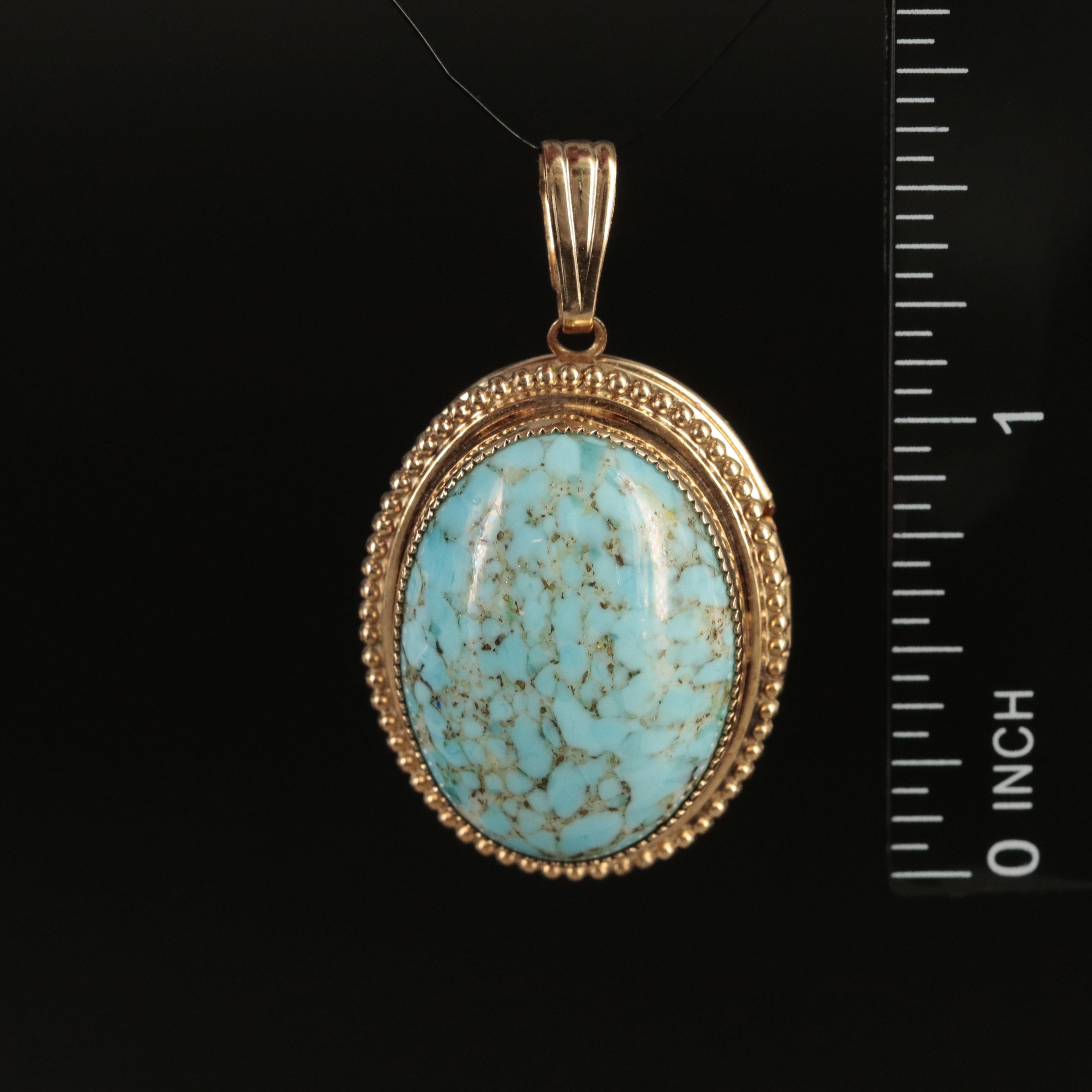 Faux Turquoise Locket