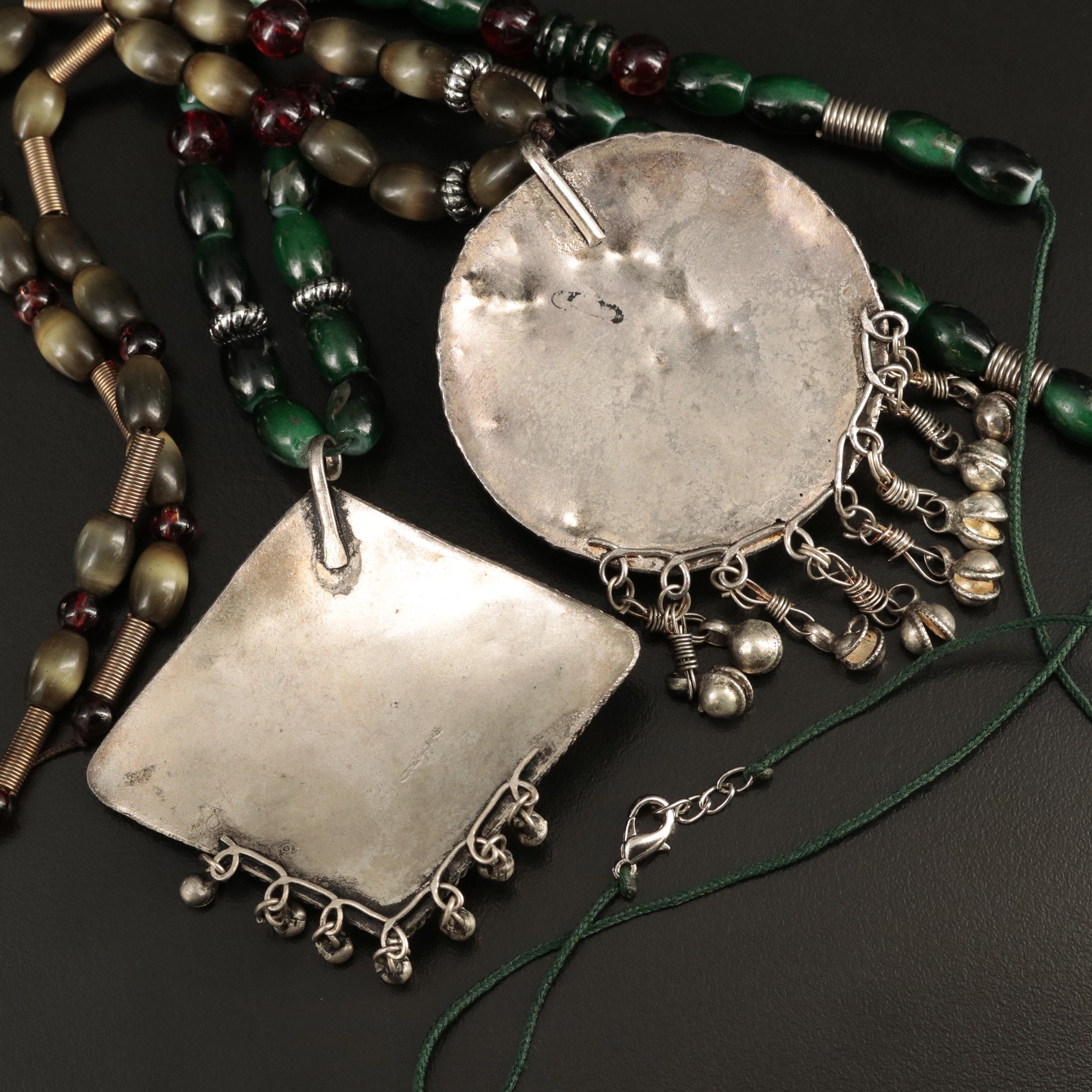 Agate and Jasper Assemblage Necklaces
