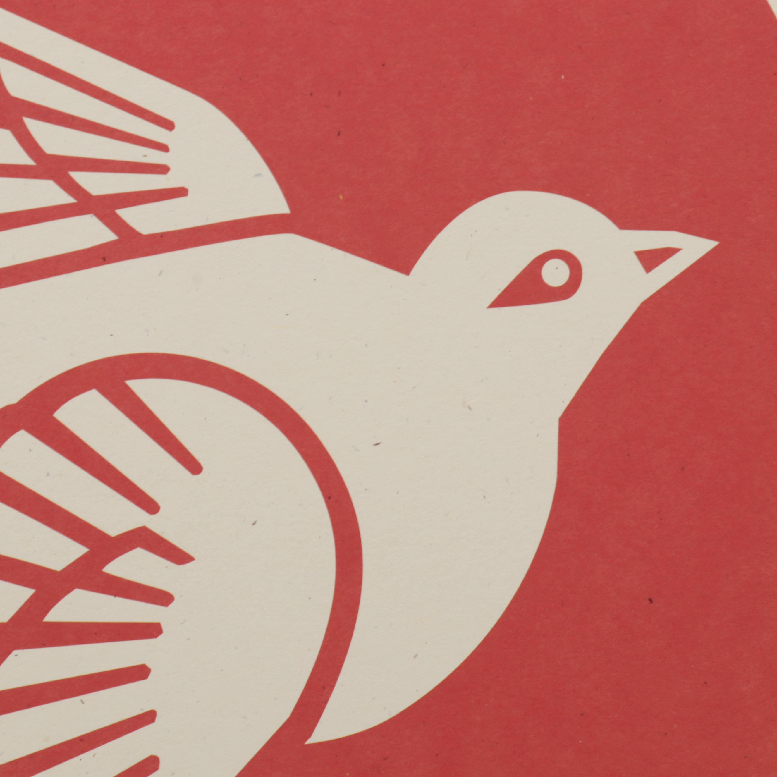 Shepard Fairey Offset Lithograph "Geometric Dove - Blue," 2023