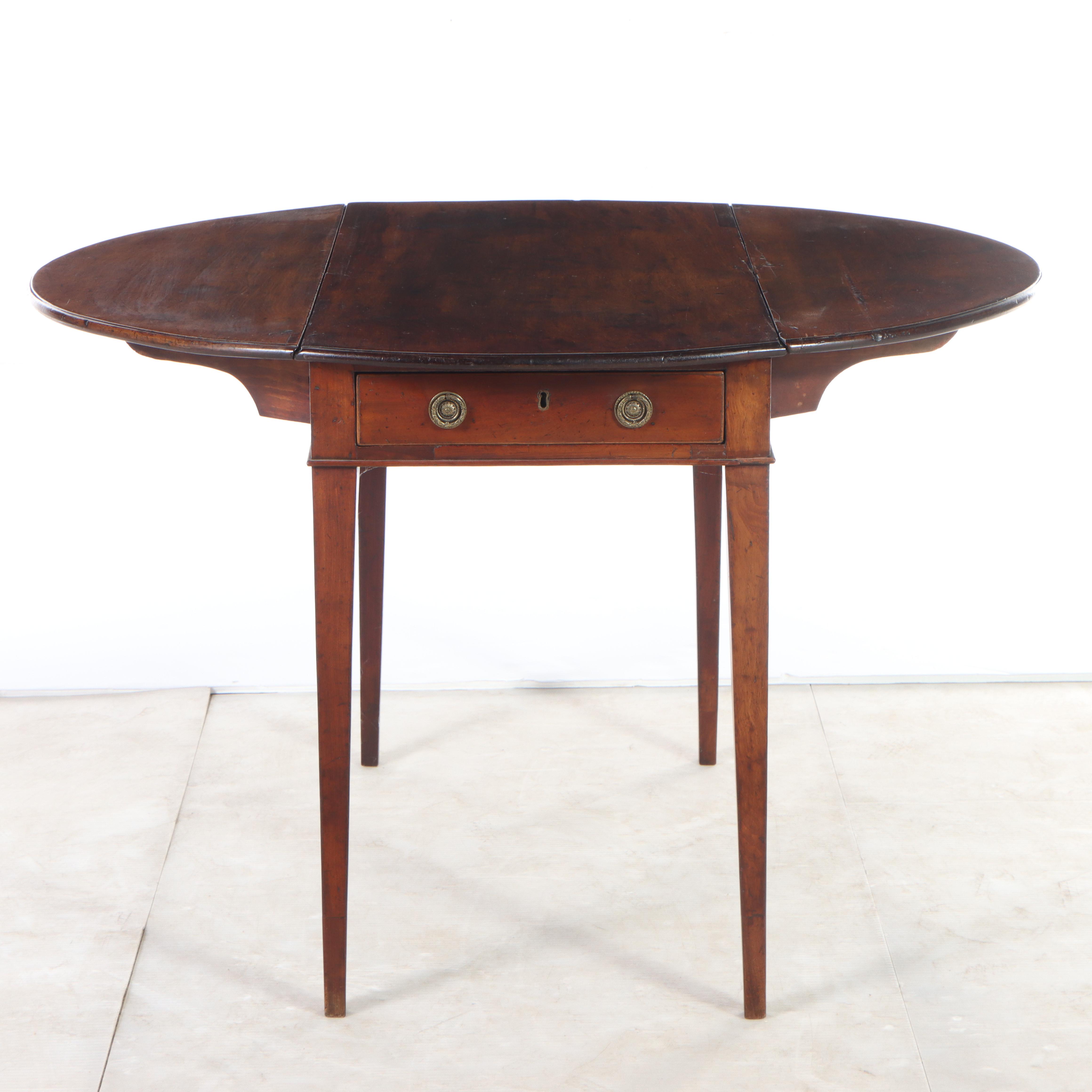 George III Mahogany and String-Inlaid Pembroke Table, circa 1800