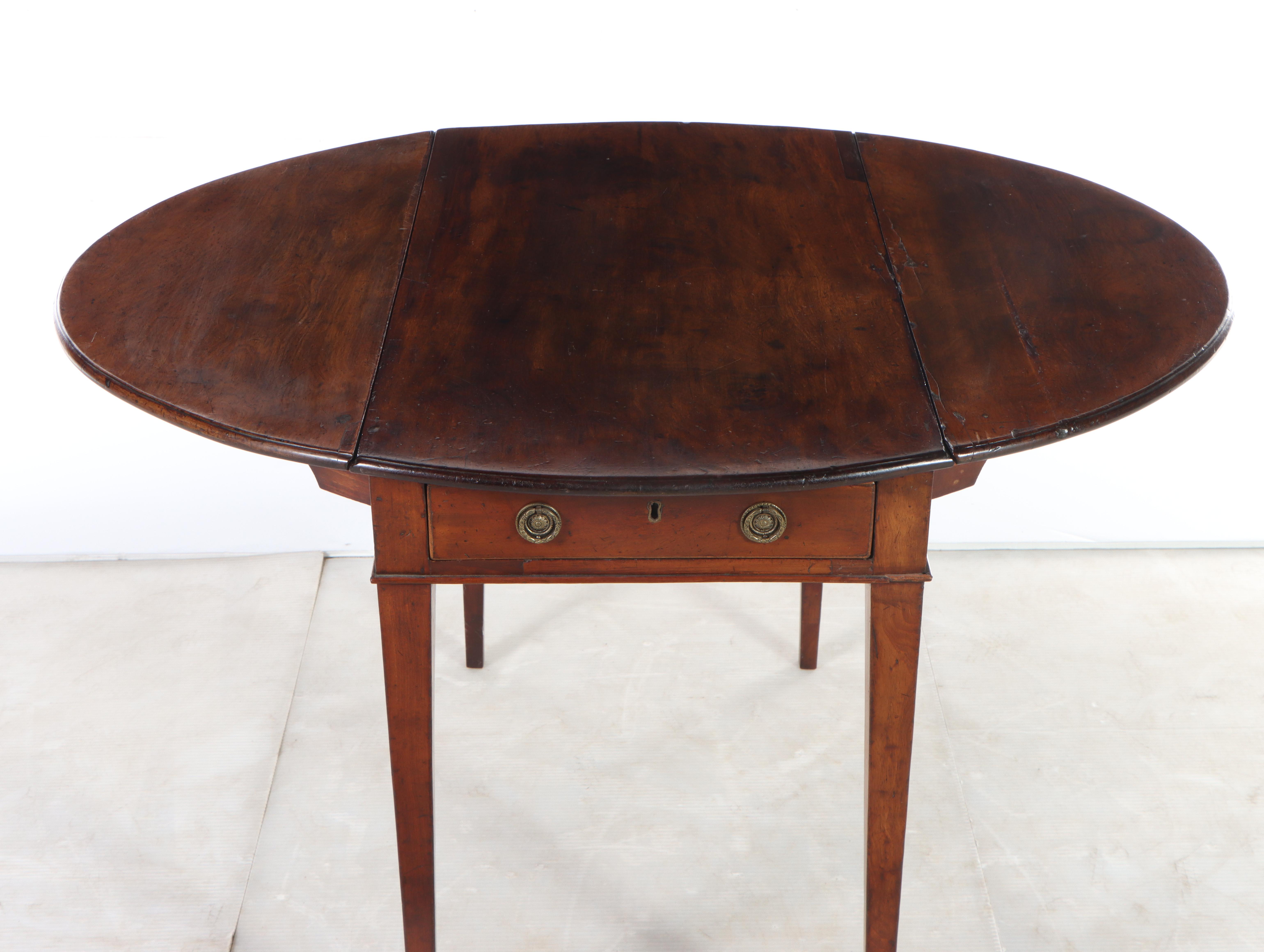 George III Mahogany and String-Inlaid Pembroke Table, circa 1800