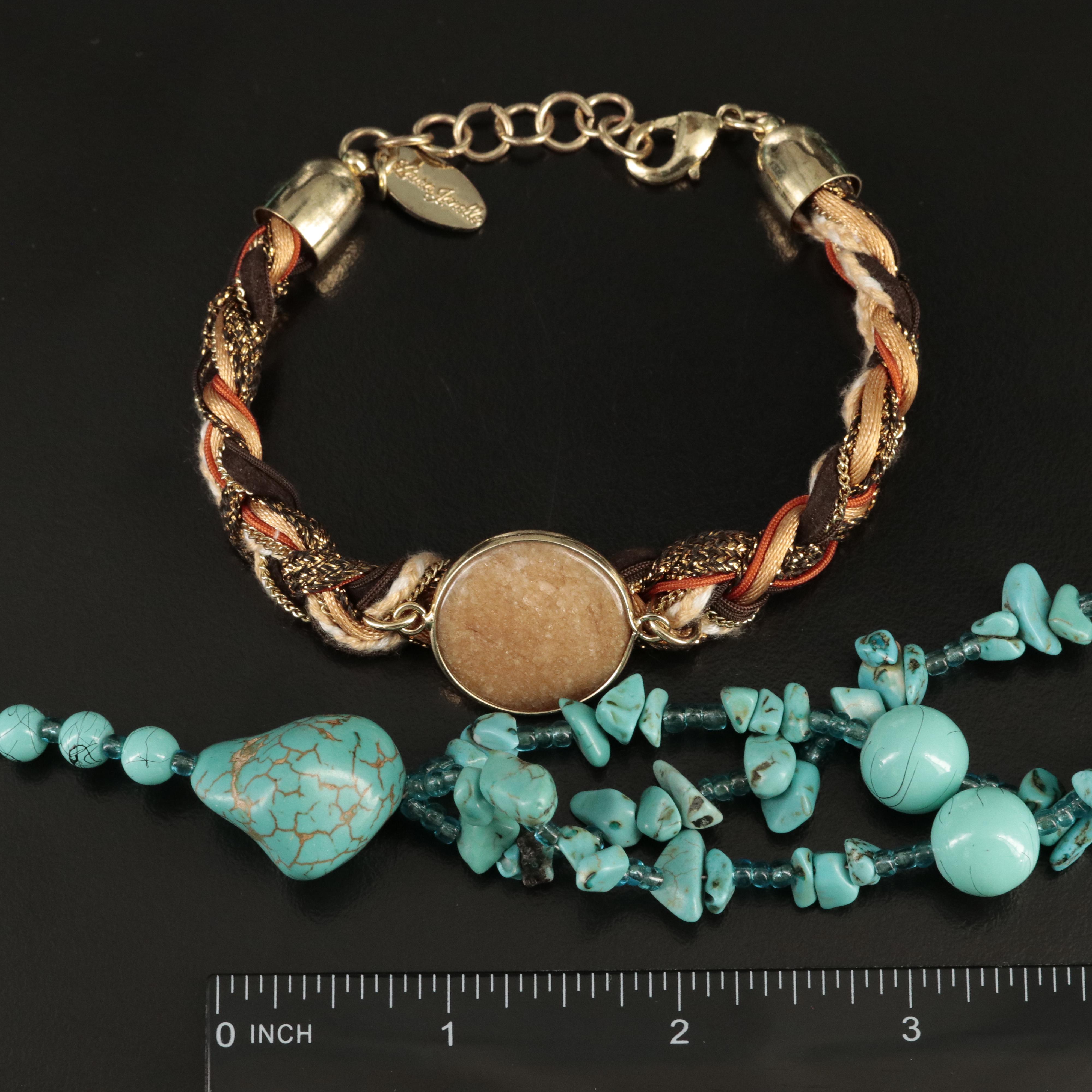 Laura Janelle Featured in Necklaces and Bracelets Including Howlite