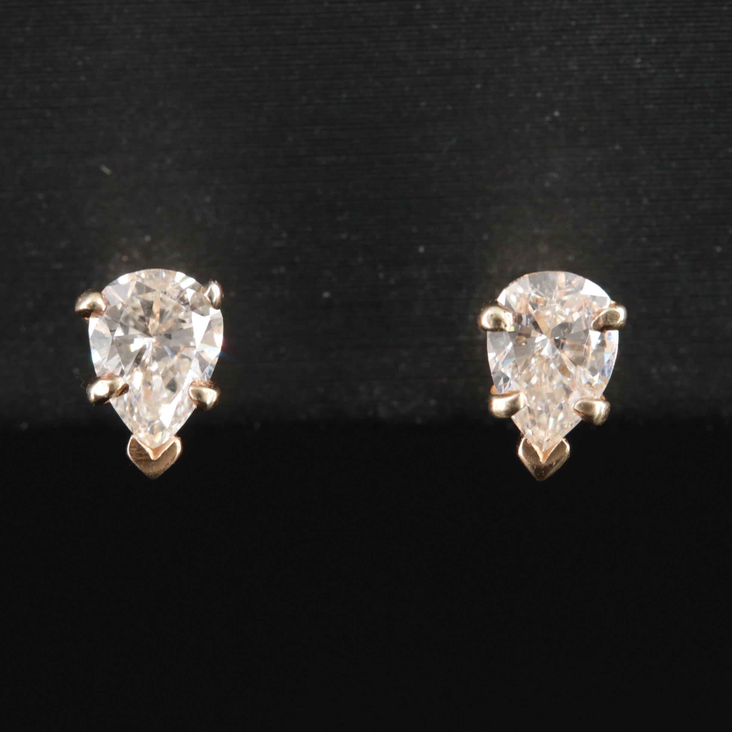 14K 1.00 CTW Diamond Stud Earrings