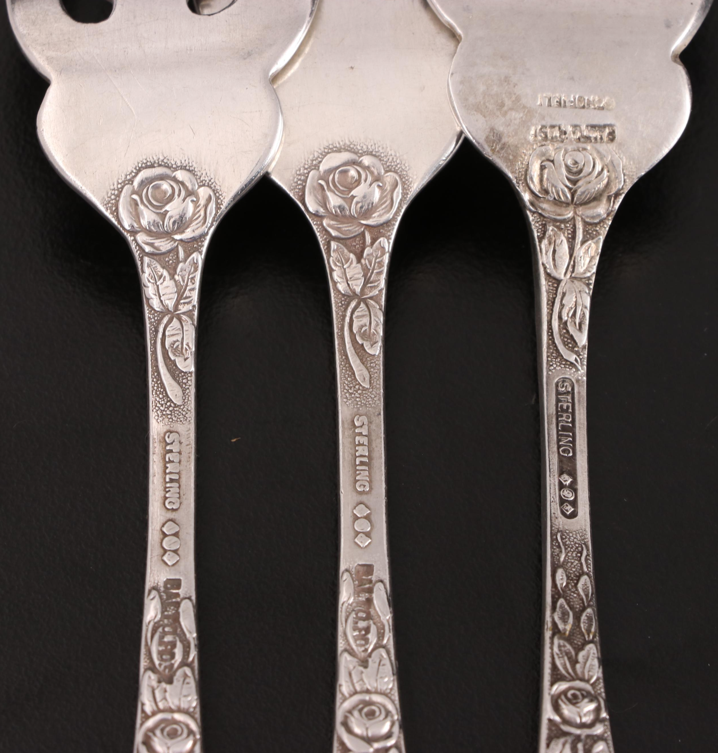 Baltimore/Schofield Sterling Silver "Baltimore Rose" Flatware and Others