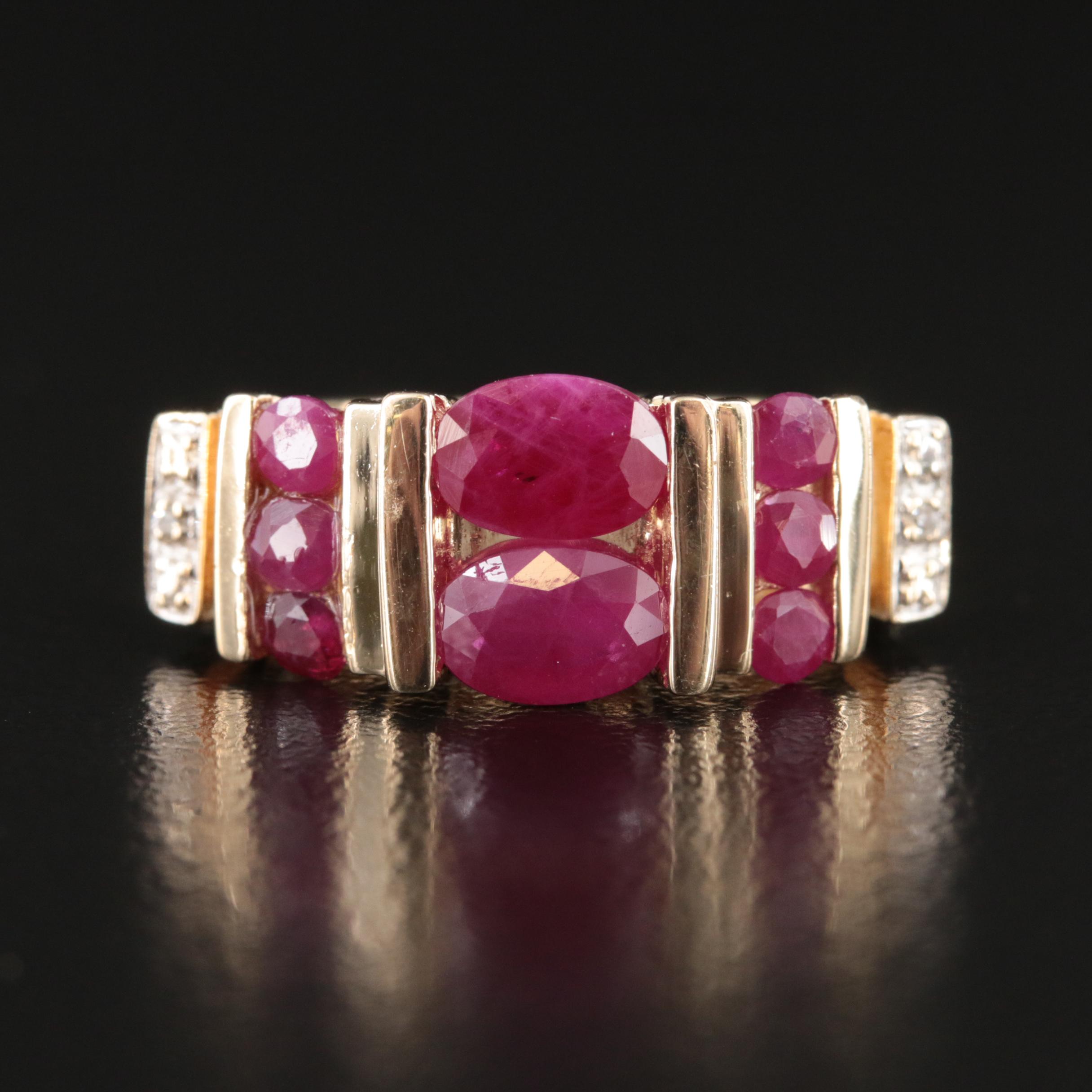 14K Ruby and Diamond Ring
