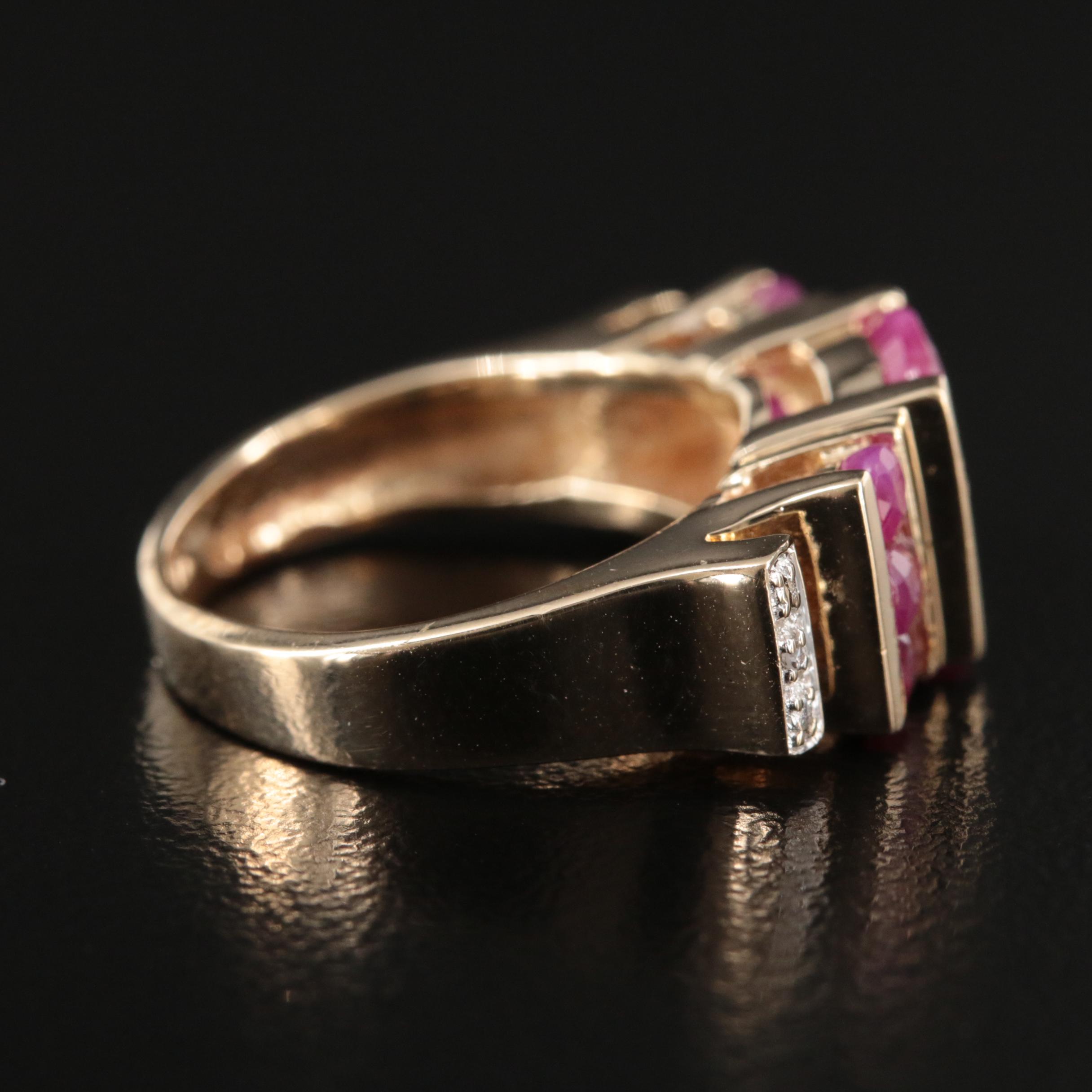 14K Ruby and Diamond Ring