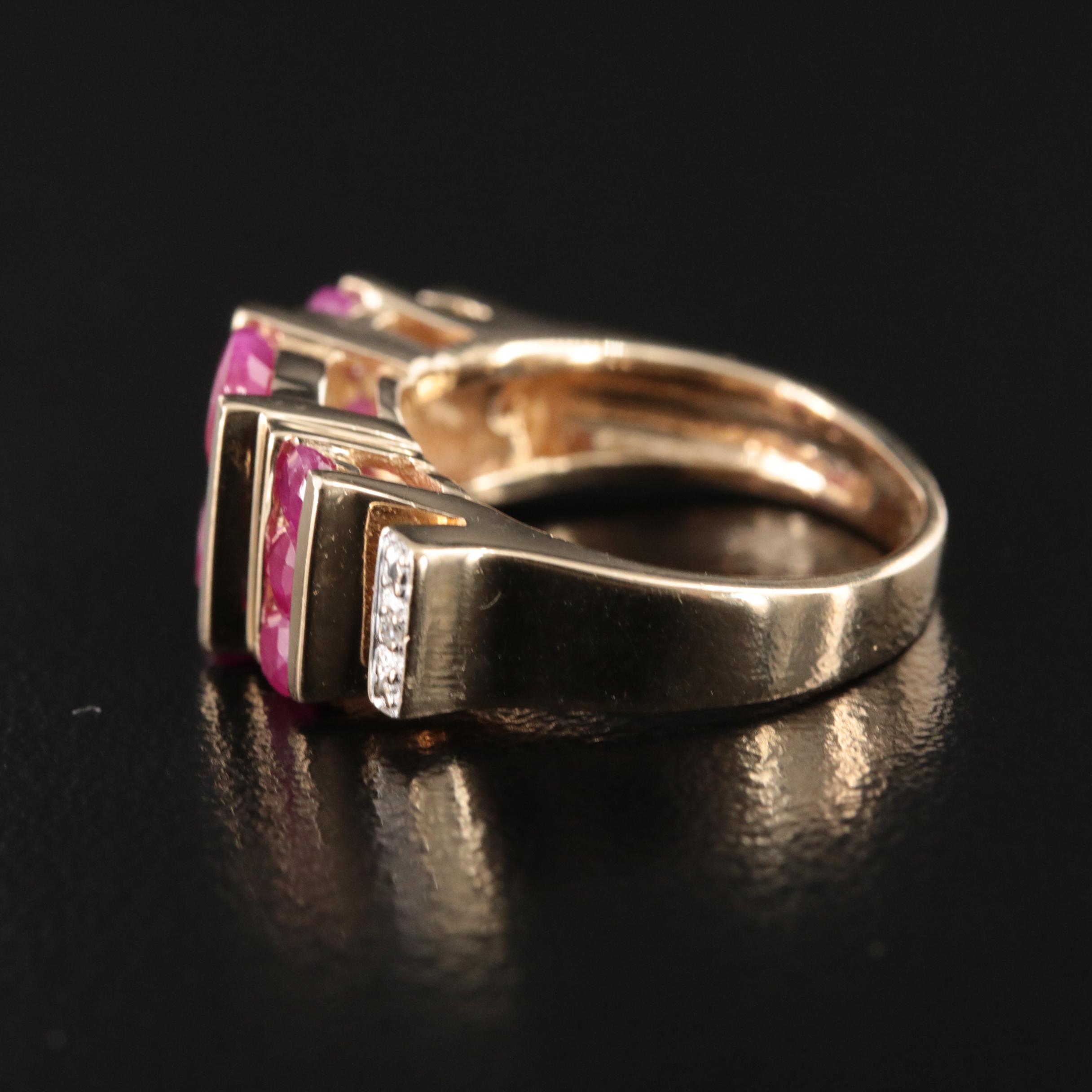 14K Ruby and Diamond Ring