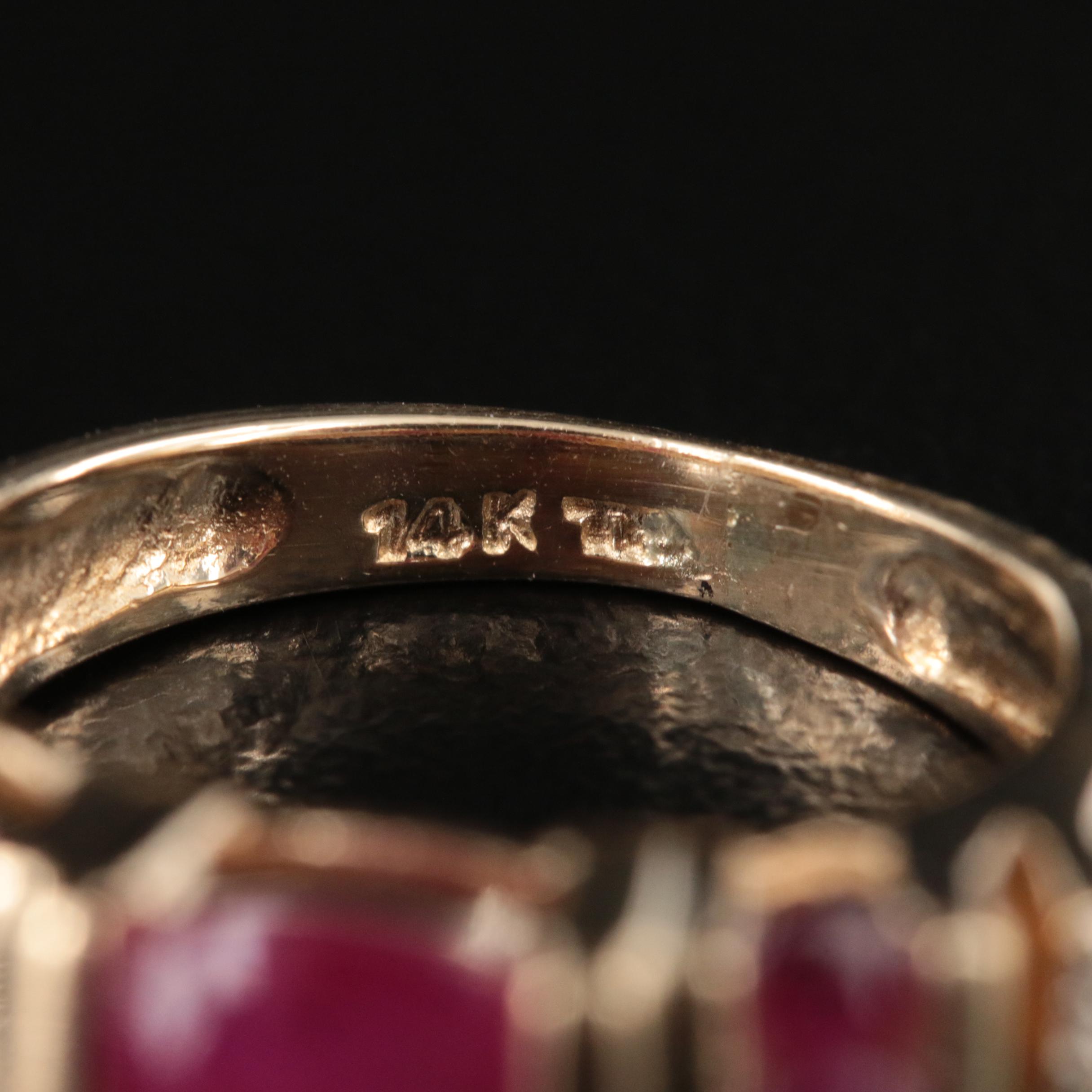 14K Ruby and Diamond Ring