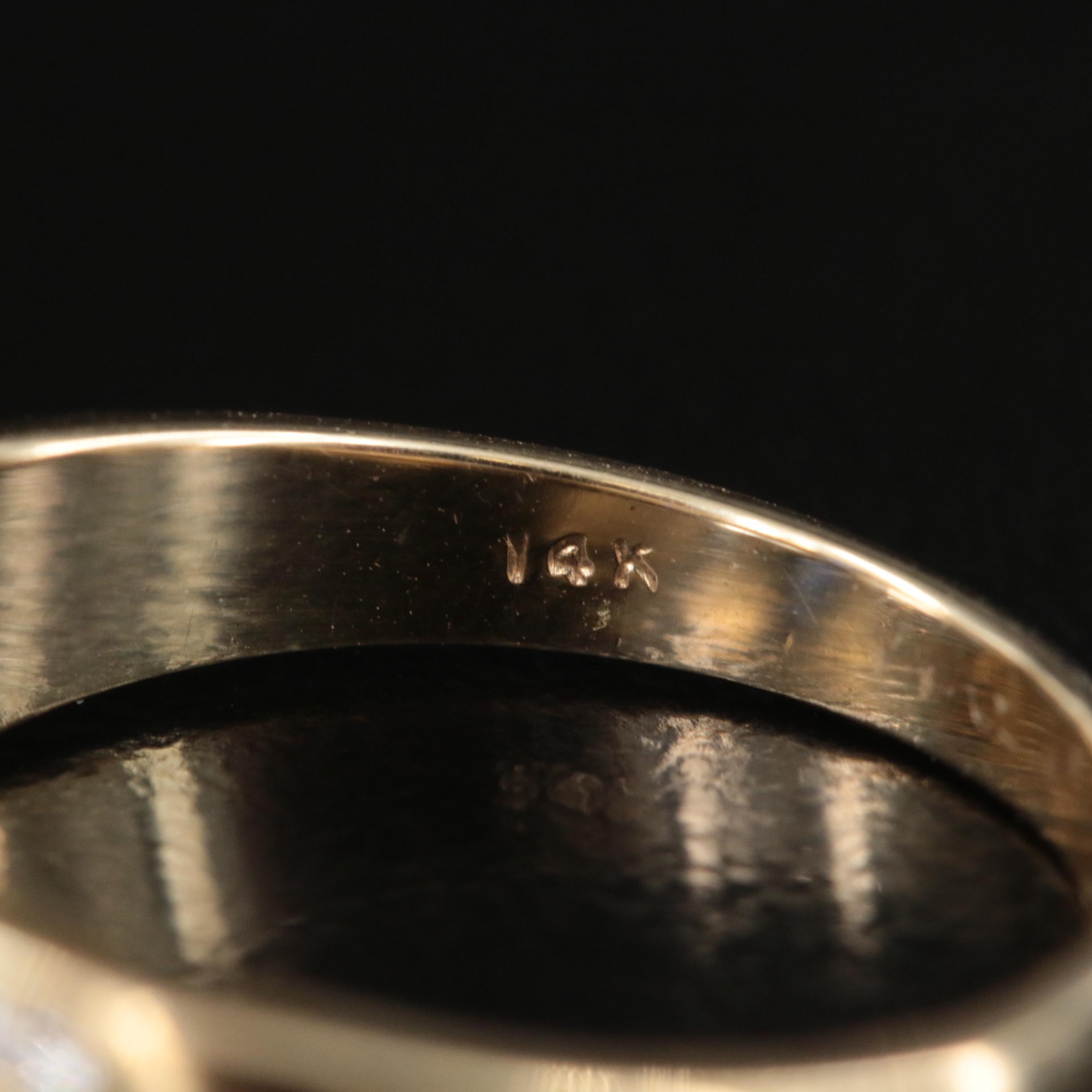 14K Sapphire and Diamond Ring