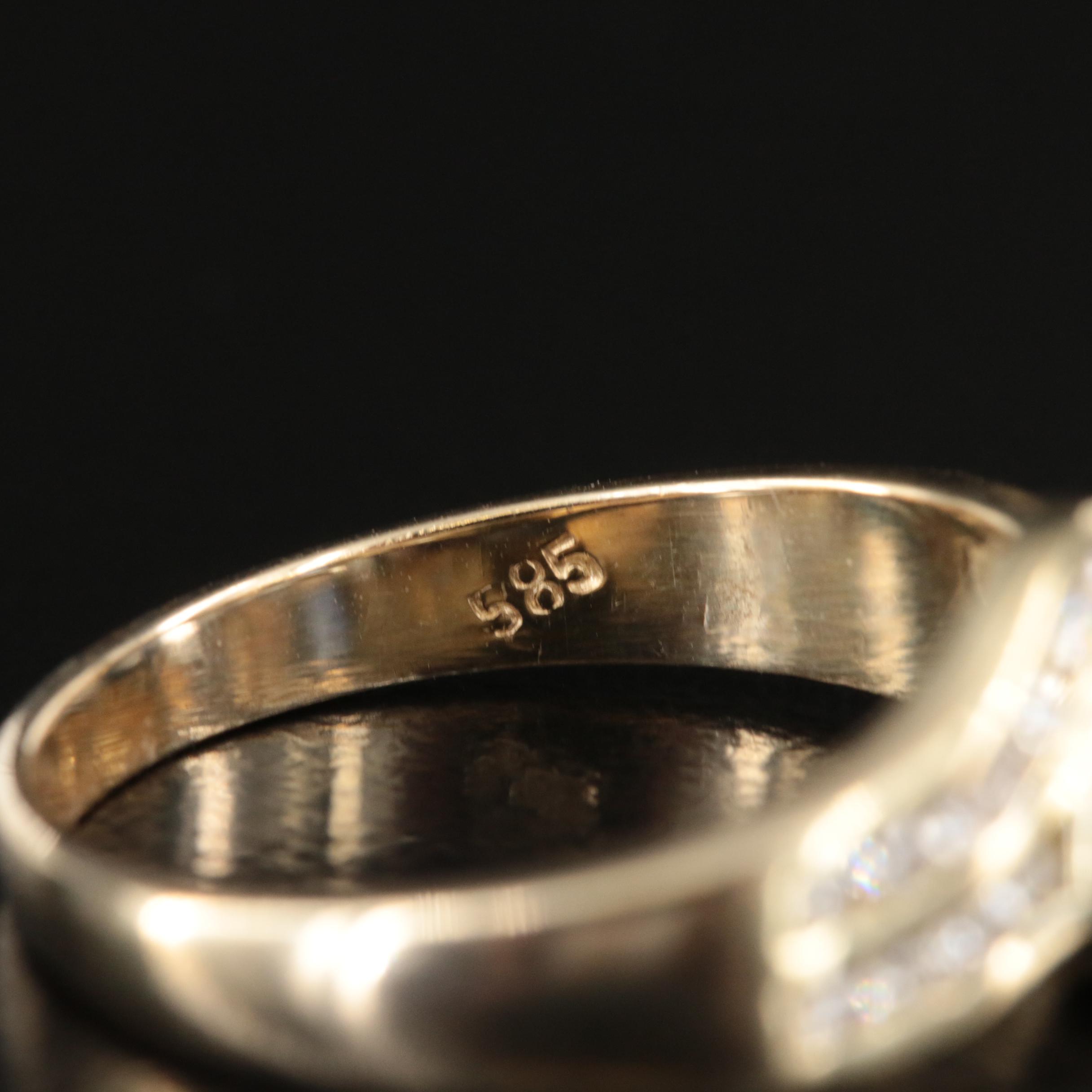 14K Sapphire and Diamond Ring