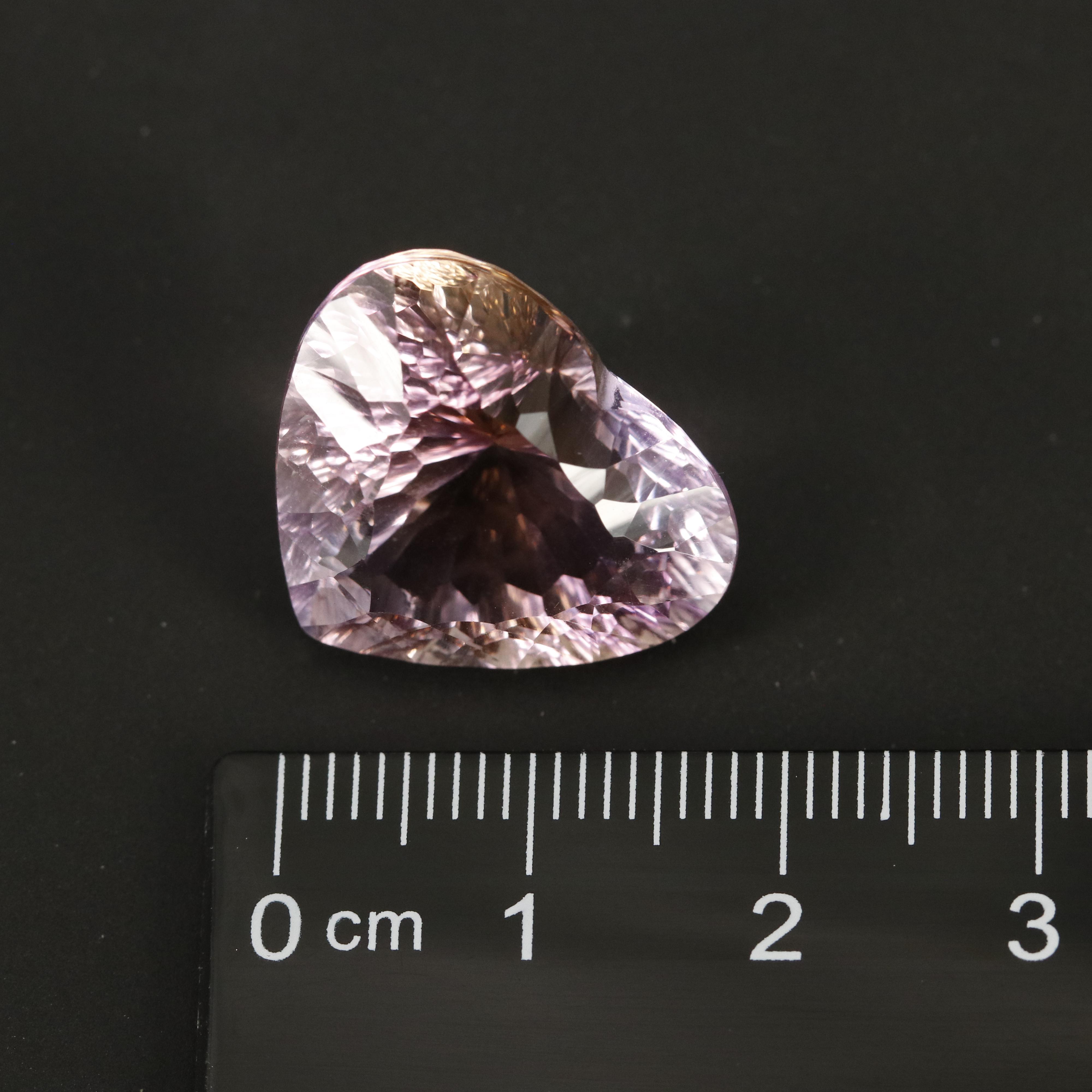 Loose 19.54 CT Heart Fantasy Faceted Ametrine