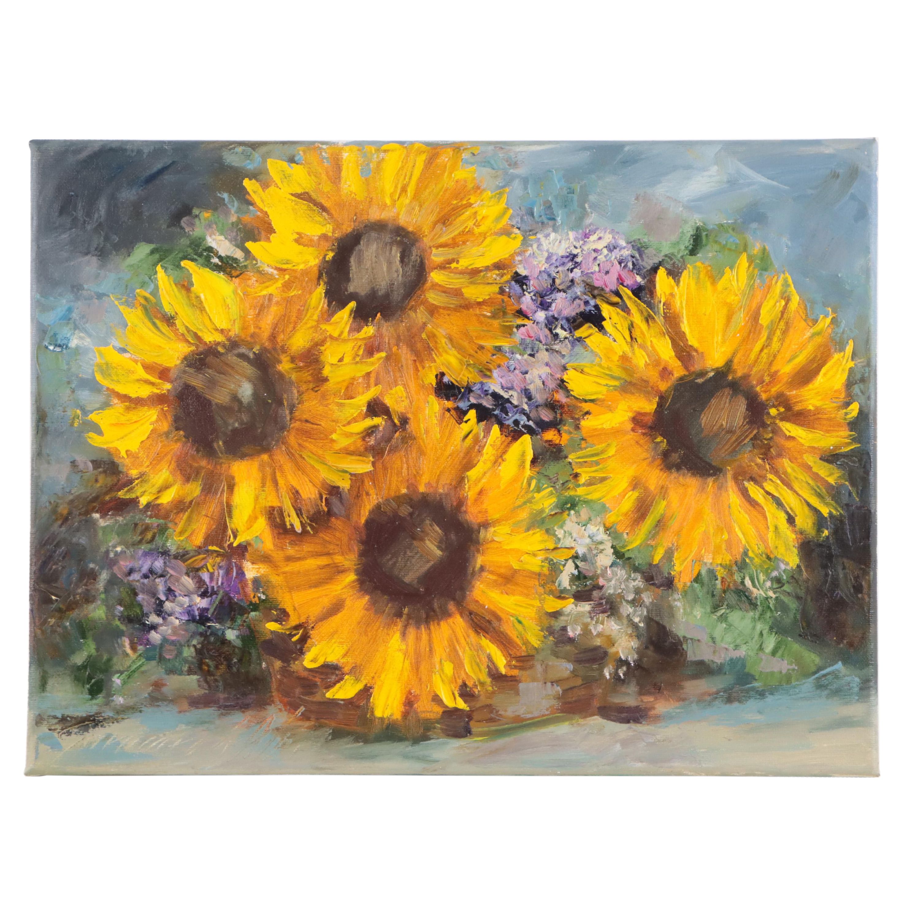 Garncarek Aleksander Oil Painting "Słonecznik," 2023