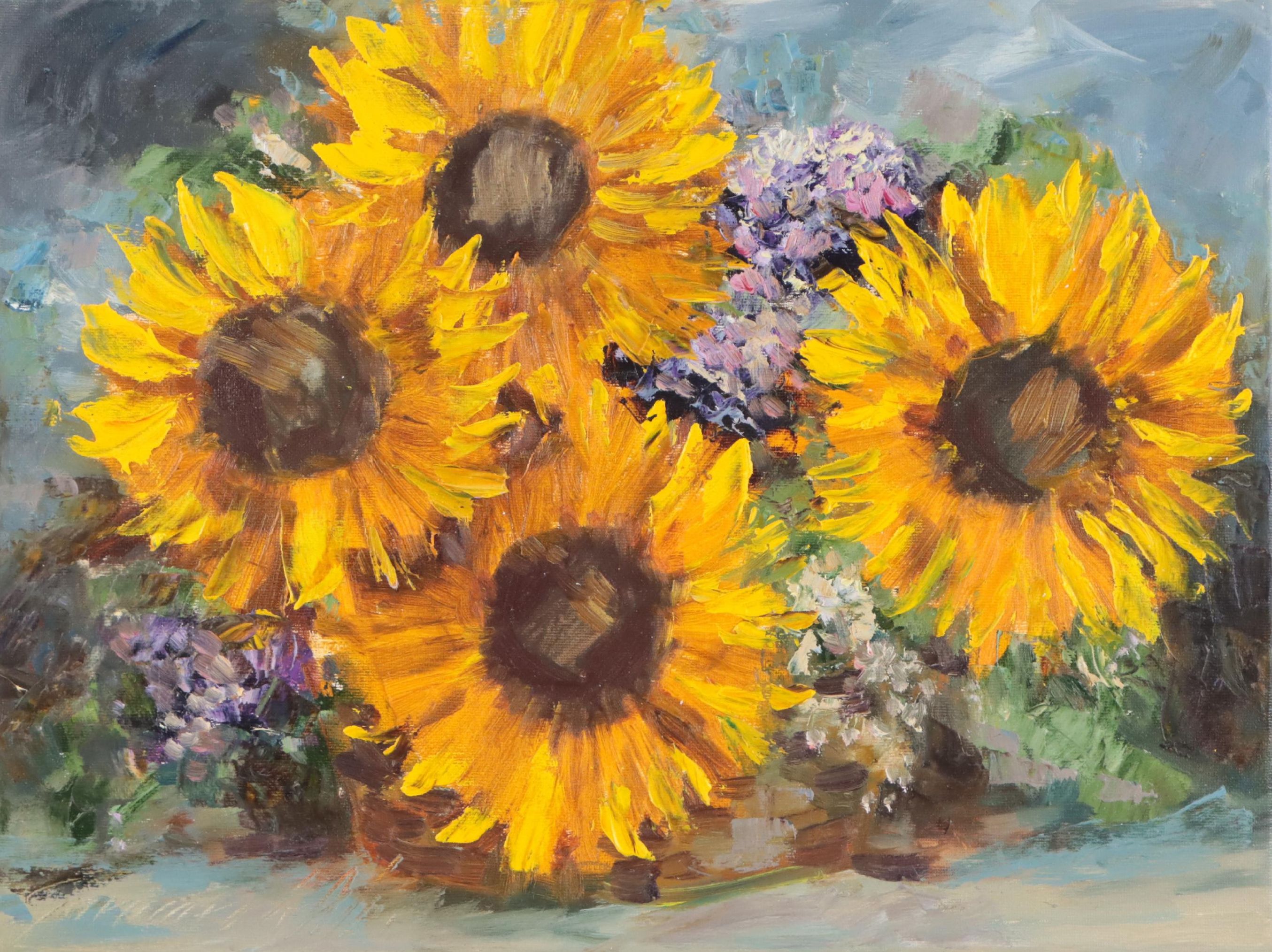 Garncarek Aleksander Oil Painting "Słonecznik," 2023