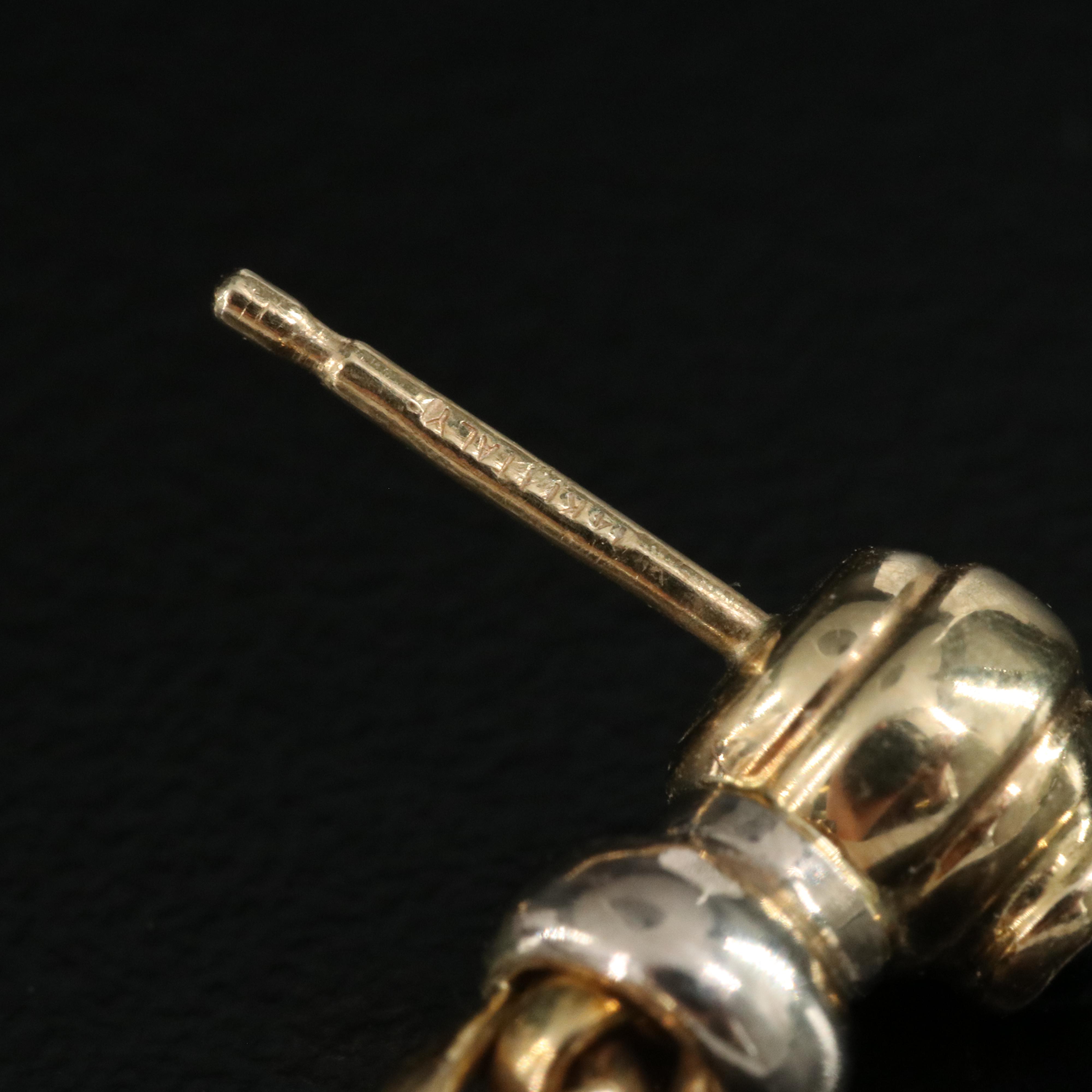 Italian 14K Sapphire Earrings