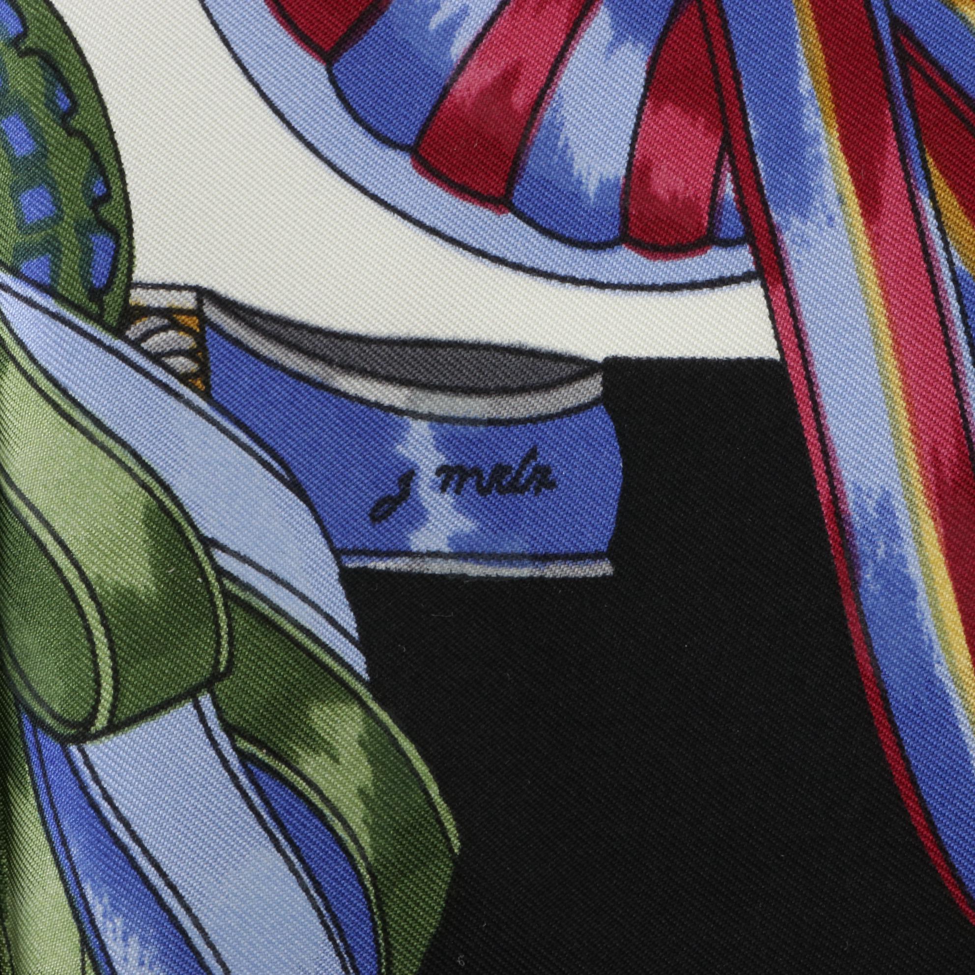 Hermès ''Les Rubans du Cheval'' Scarf 90 in Silk Twill