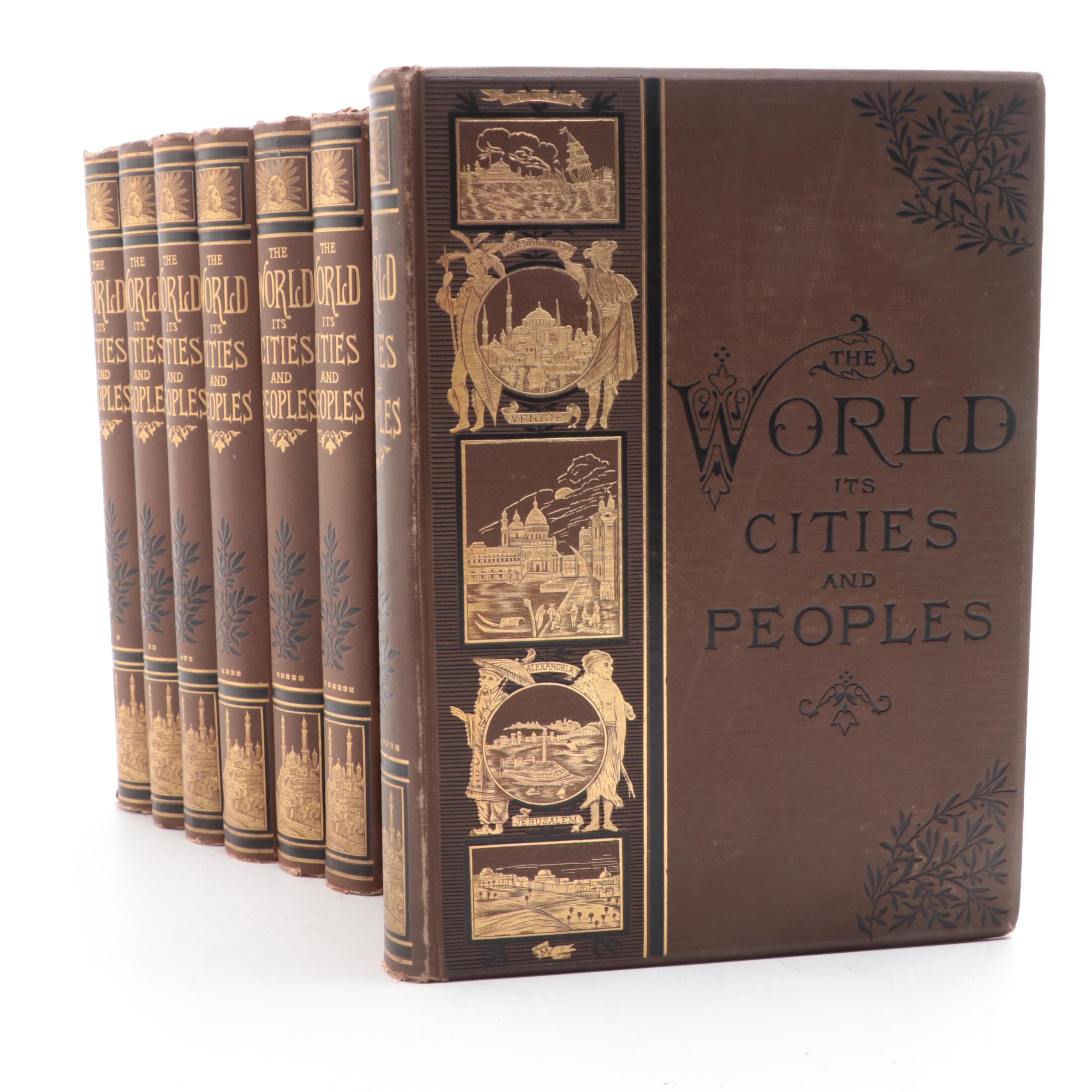 Illustrated "The World: Its Cities and Peoples" Complete Nine-Volume Set
