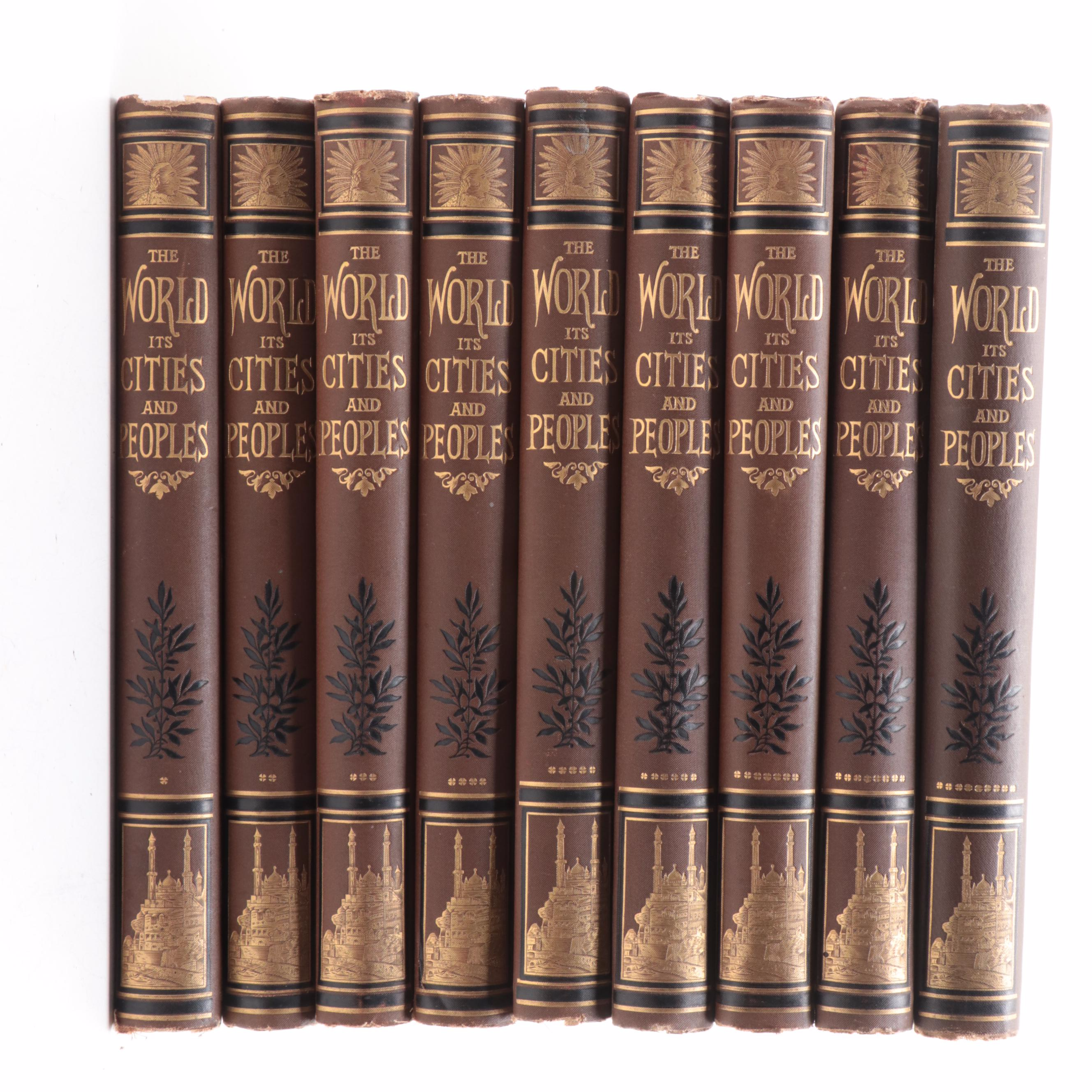Illustrated "The World: Its Cities and Peoples" Complete Nine-Volume Set