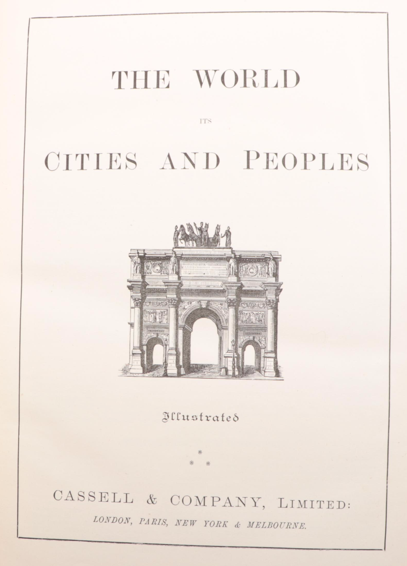 Illustrated "The World: Its Cities and Peoples" Complete Nine-Volume Set