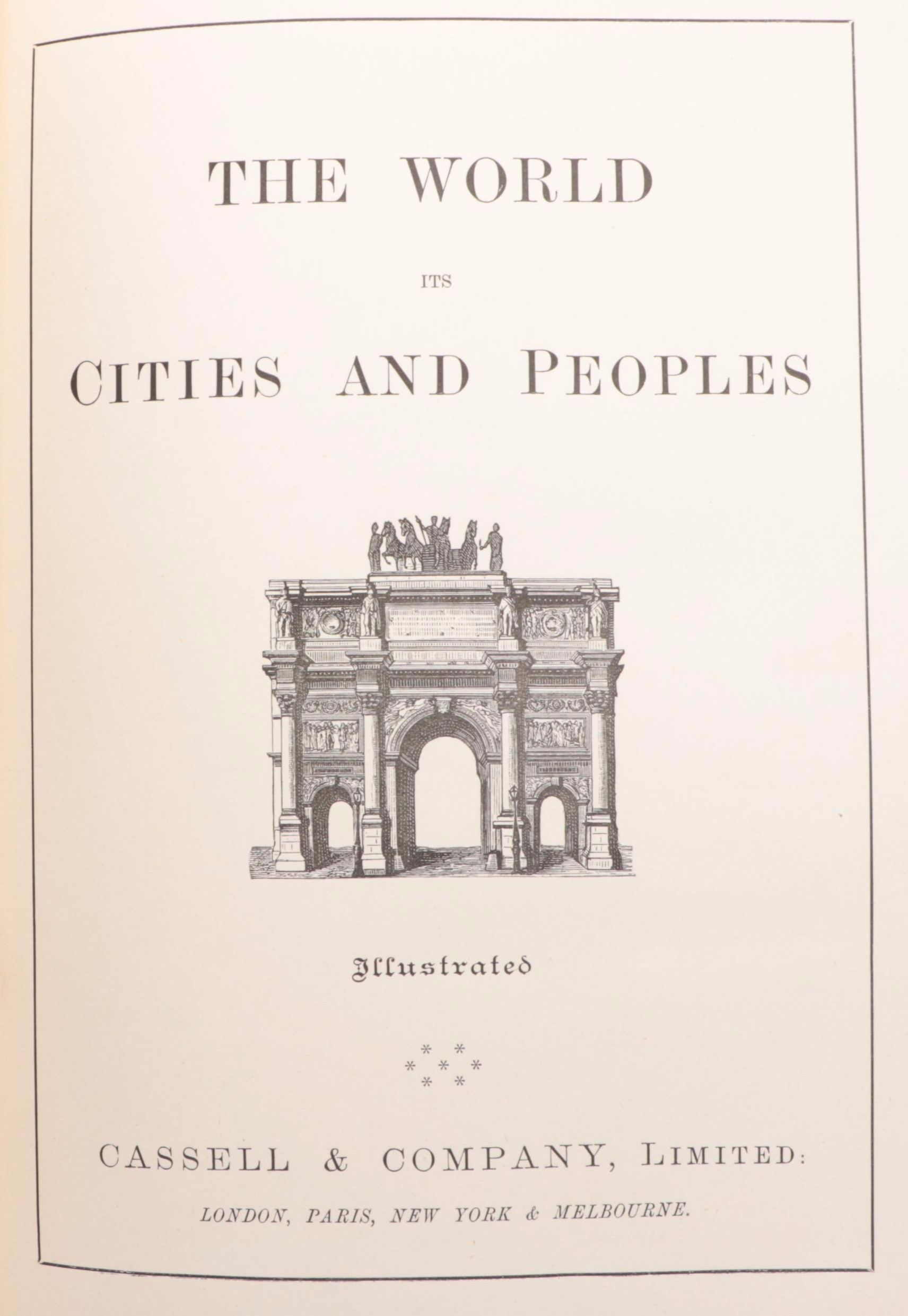 Illustrated "The World: Its Cities and Peoples" Complete Nine-Volume Set
