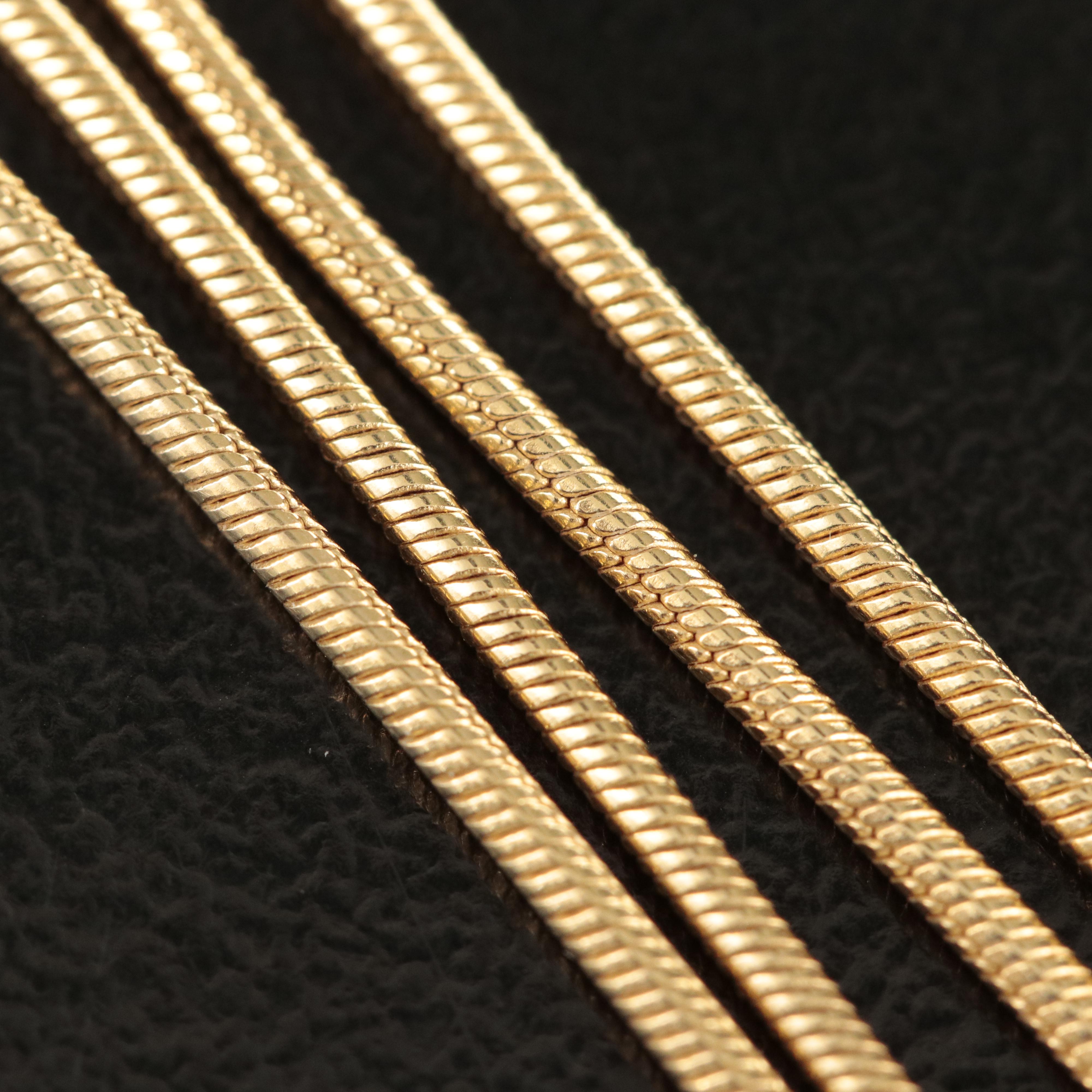 14K Ammolite and Topaz Pendant Necklace