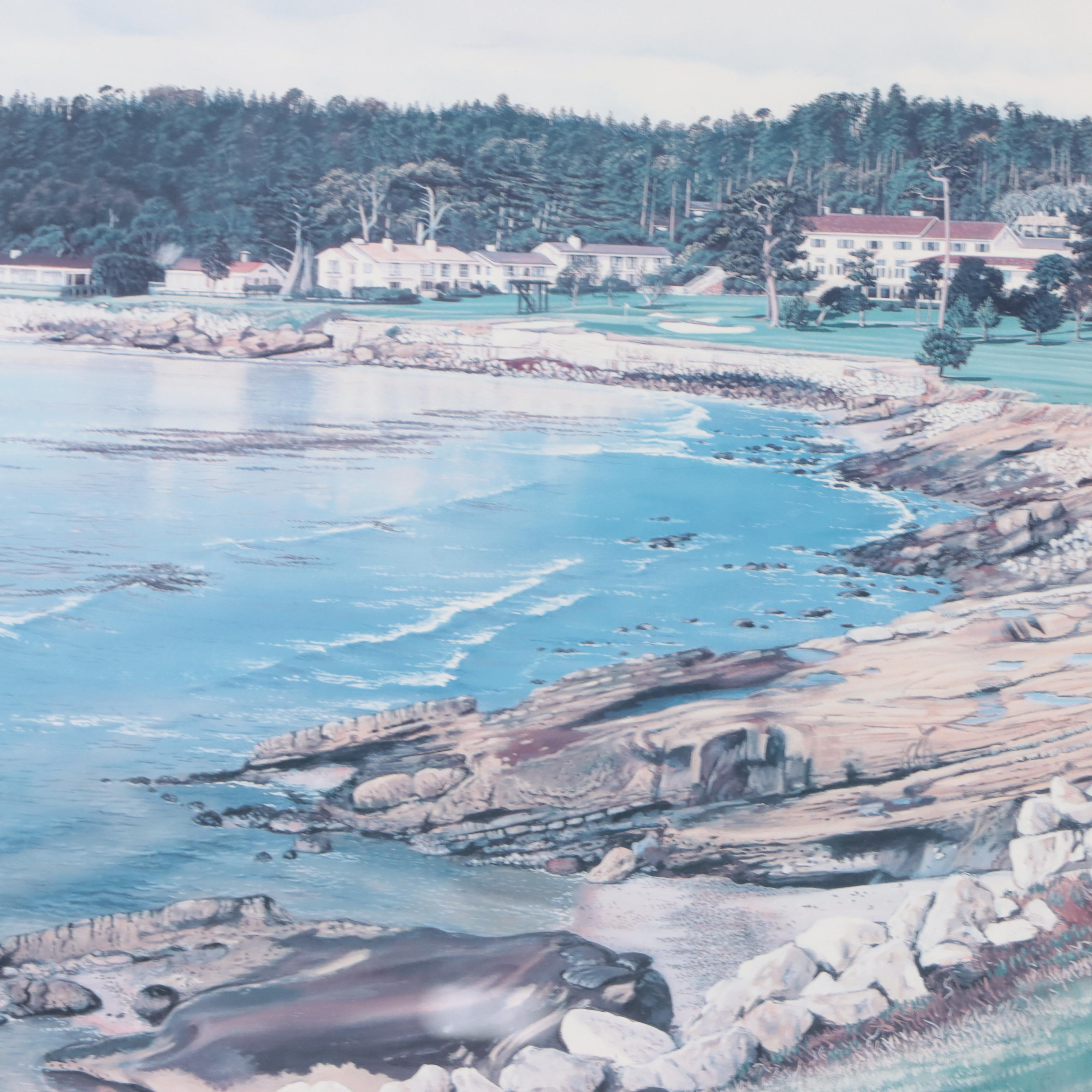 Graeme W. Baxter Offset Lithograph "Pebble Beach," Late 20th Century