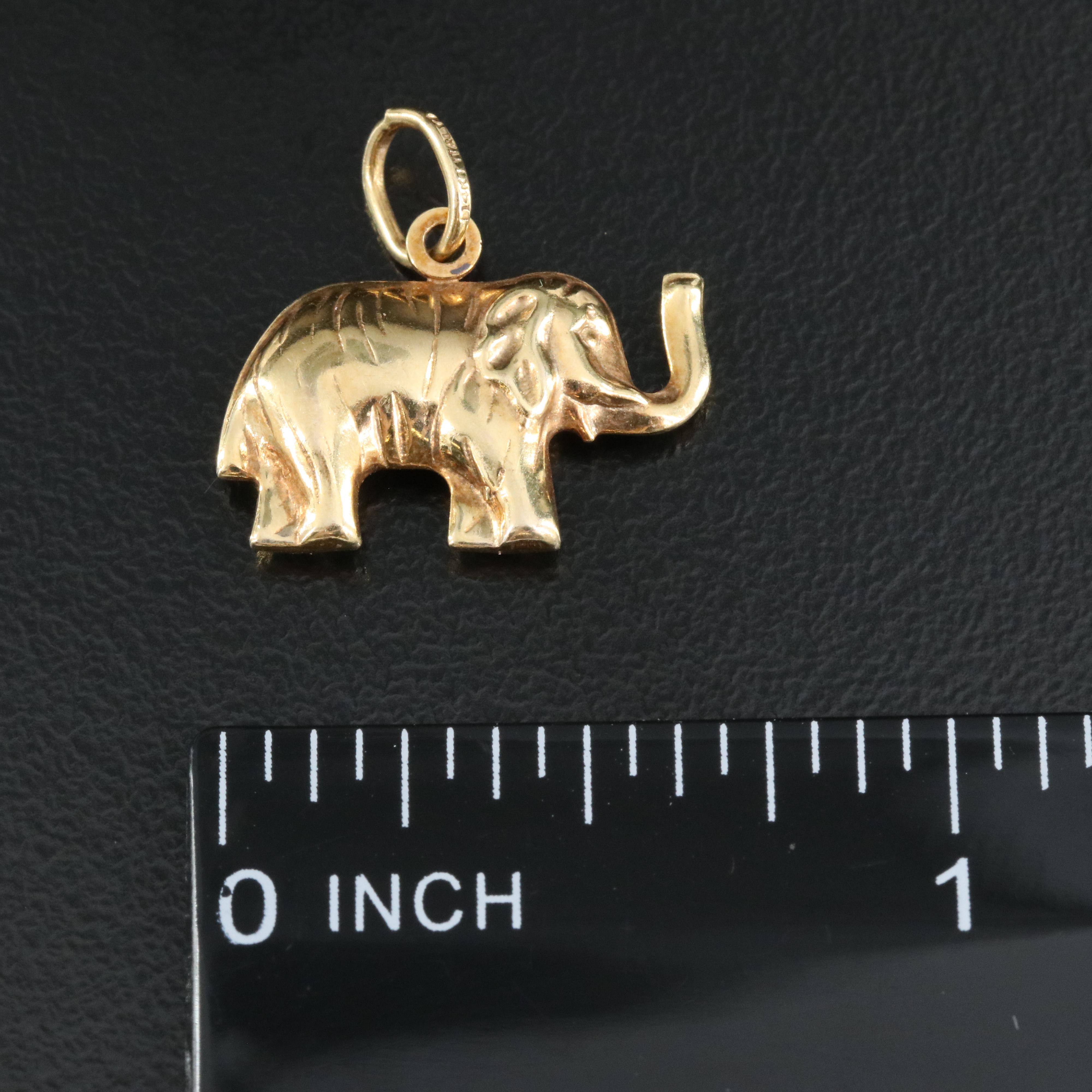 Italian 14K Elephant Pendants