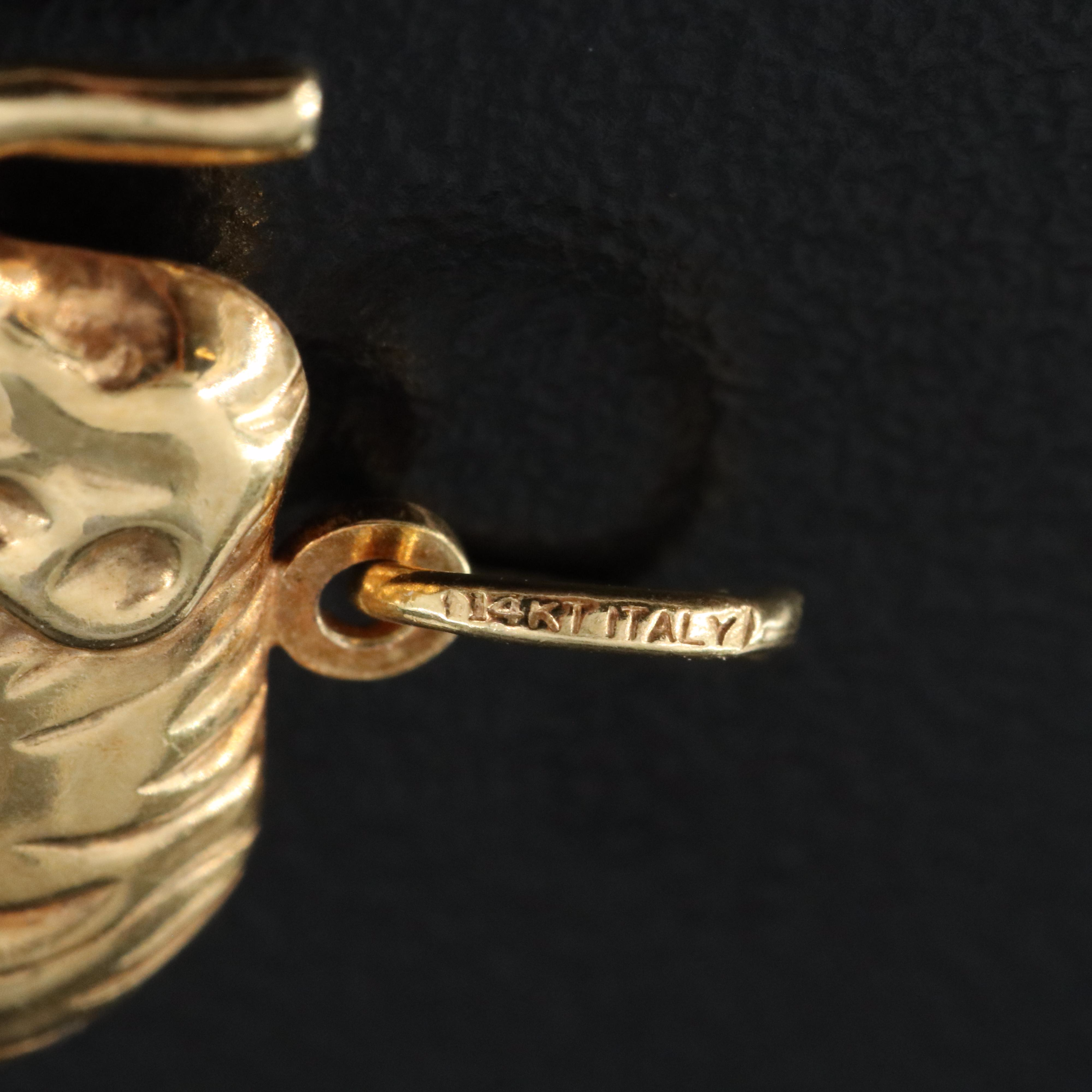 Italian 14K Elephant Pendants